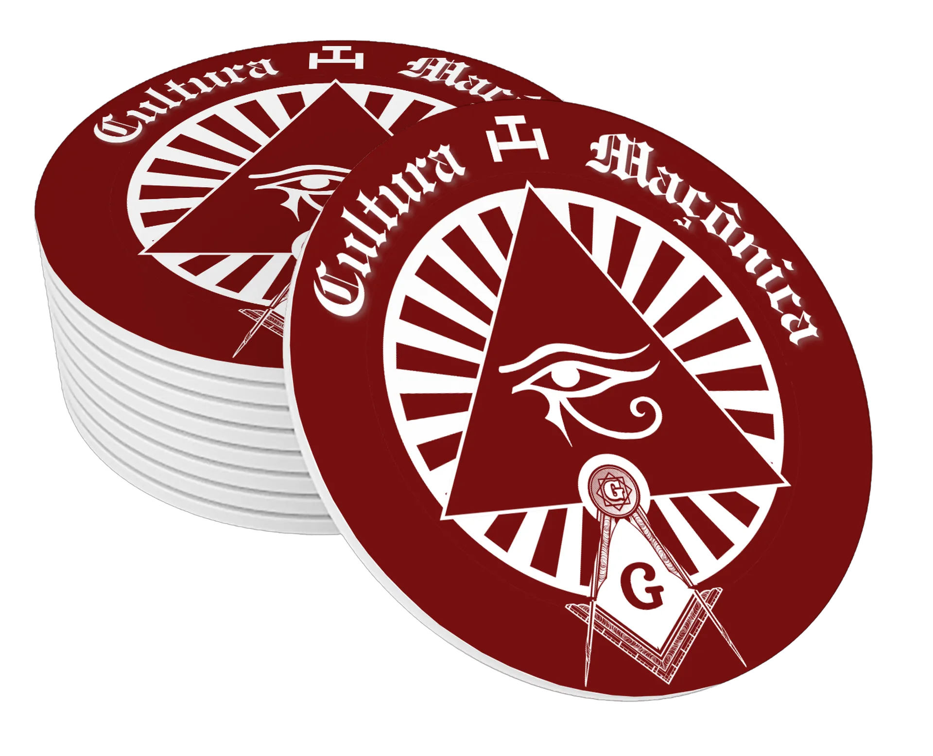 Porta-copos com logo Cultura Maçônica na cor Vinho de Cultura Maçônica — imagem 1 de 3