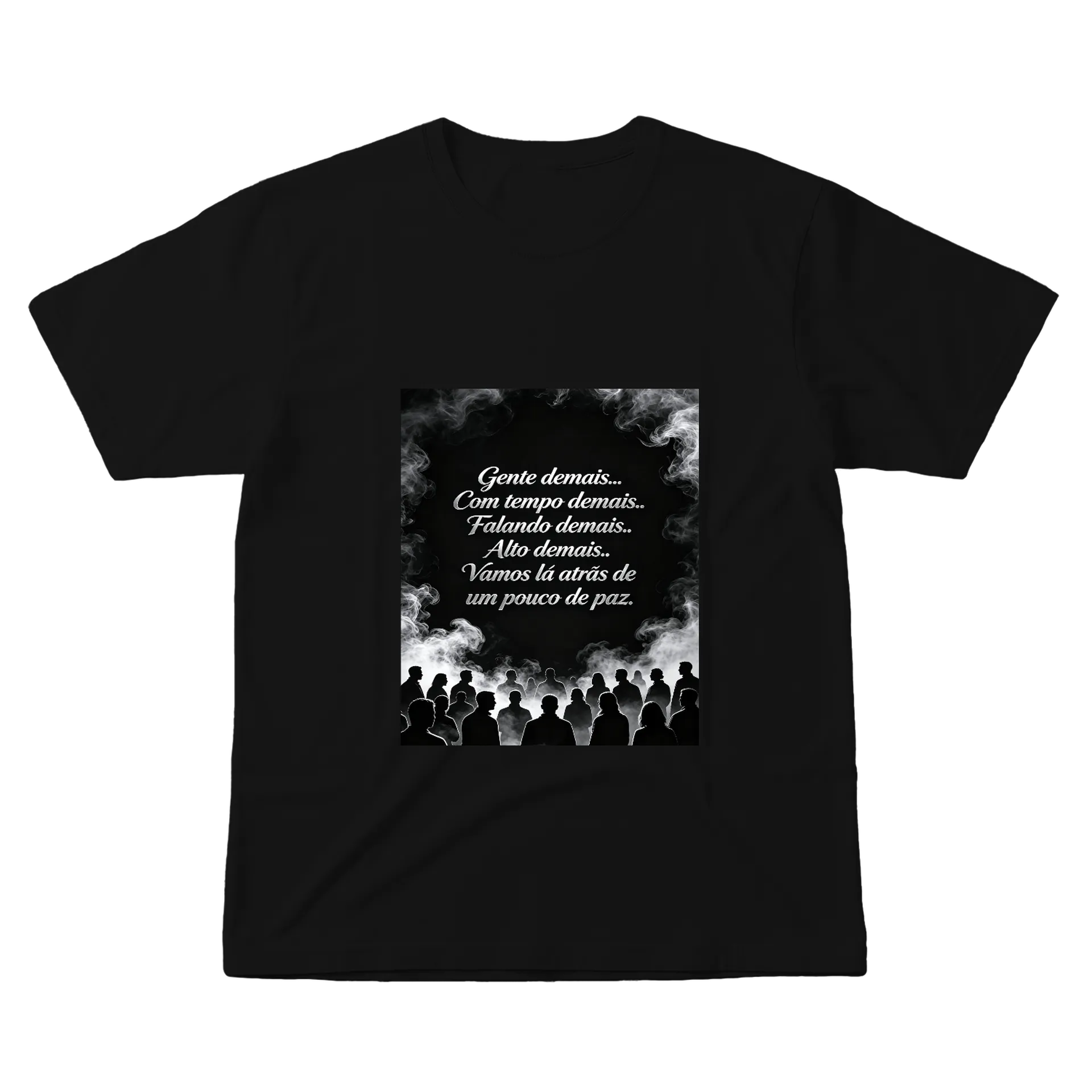 Camiseta Mensagens Emicadas Unissex 100% Algodão - Imagem 1