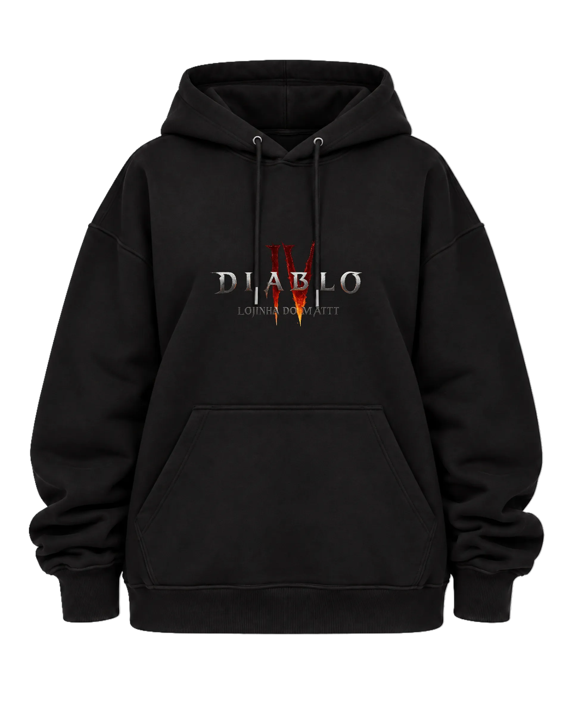 Blusa Moletom Canguru Logo Diablo IV e Arte Azul Celeste - Imagem 5