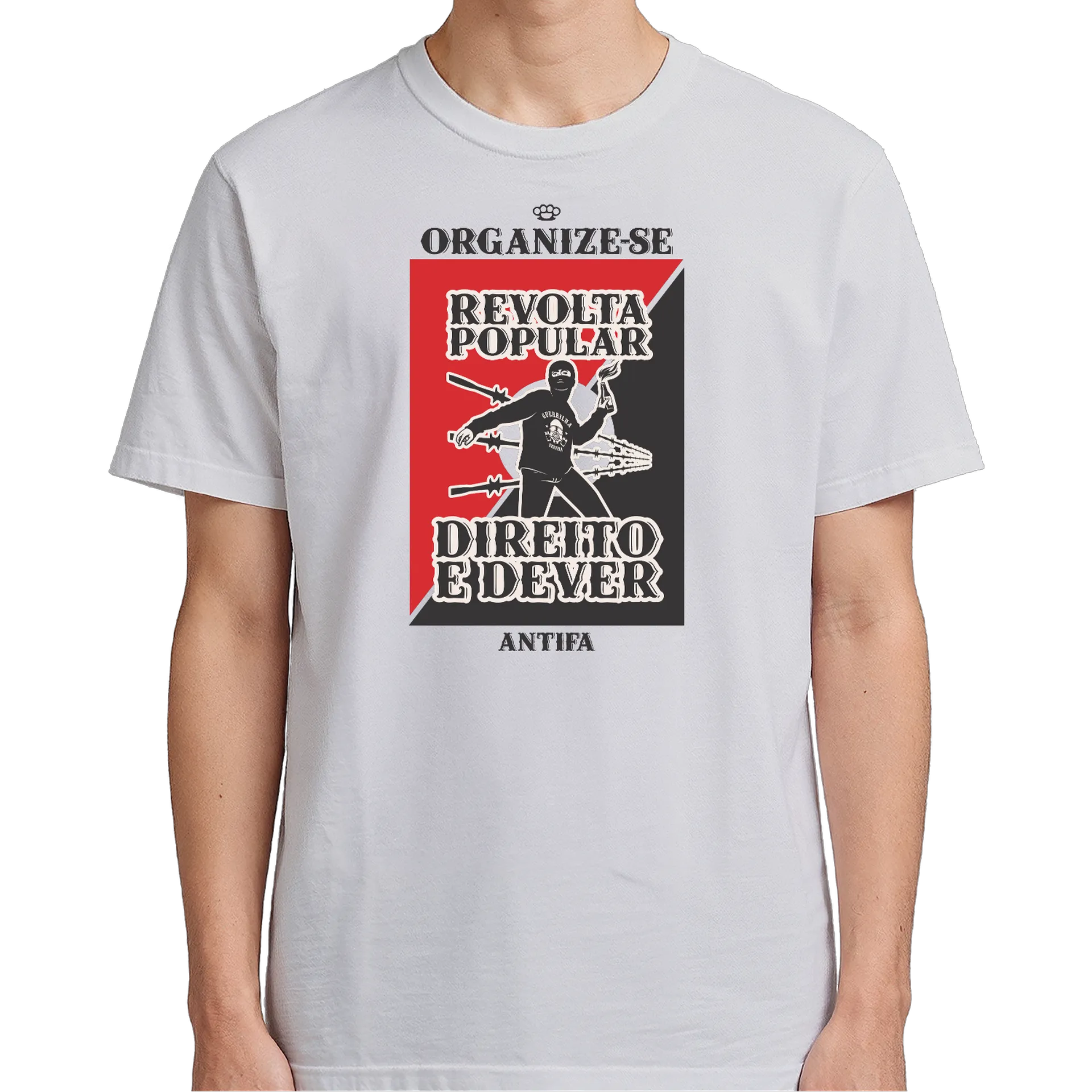 Camiseta Revolta Popular Antifa 100% Algodão - Imagem 5