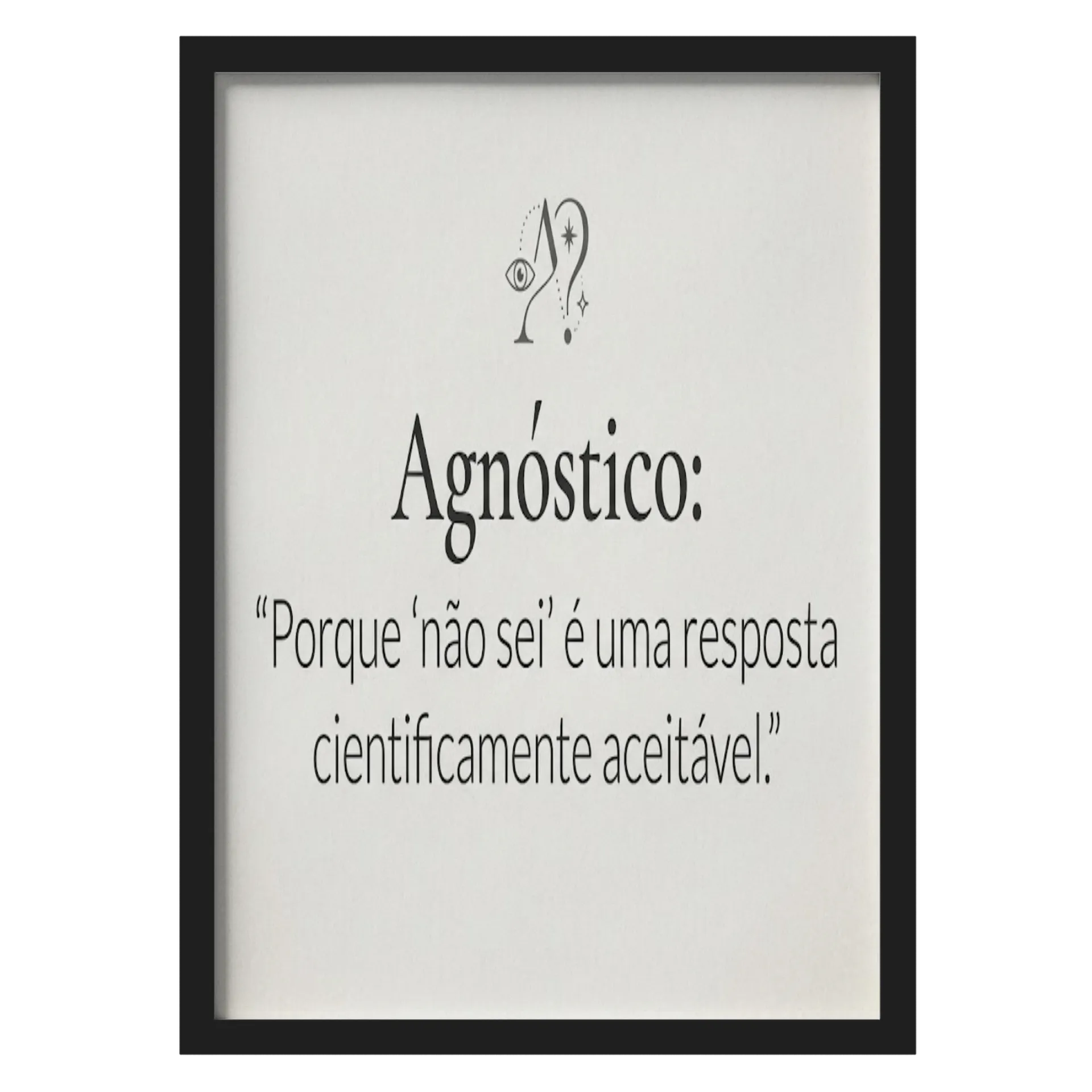 Quadro A3 personalizado agnostico - Imagem 1