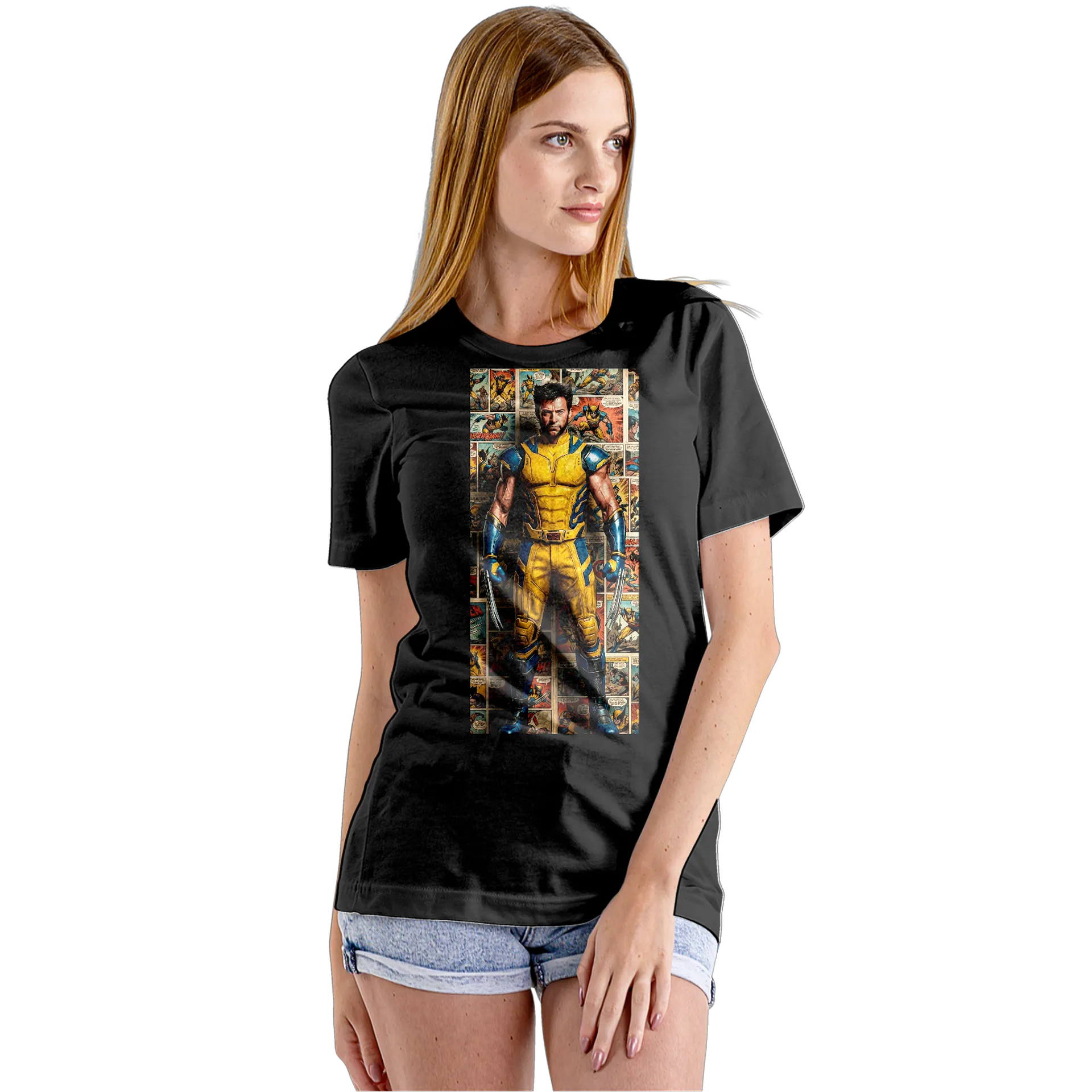 Camiseta Babylook Herói de Garras Estilo Quadrinhos 100% - Imagem 5