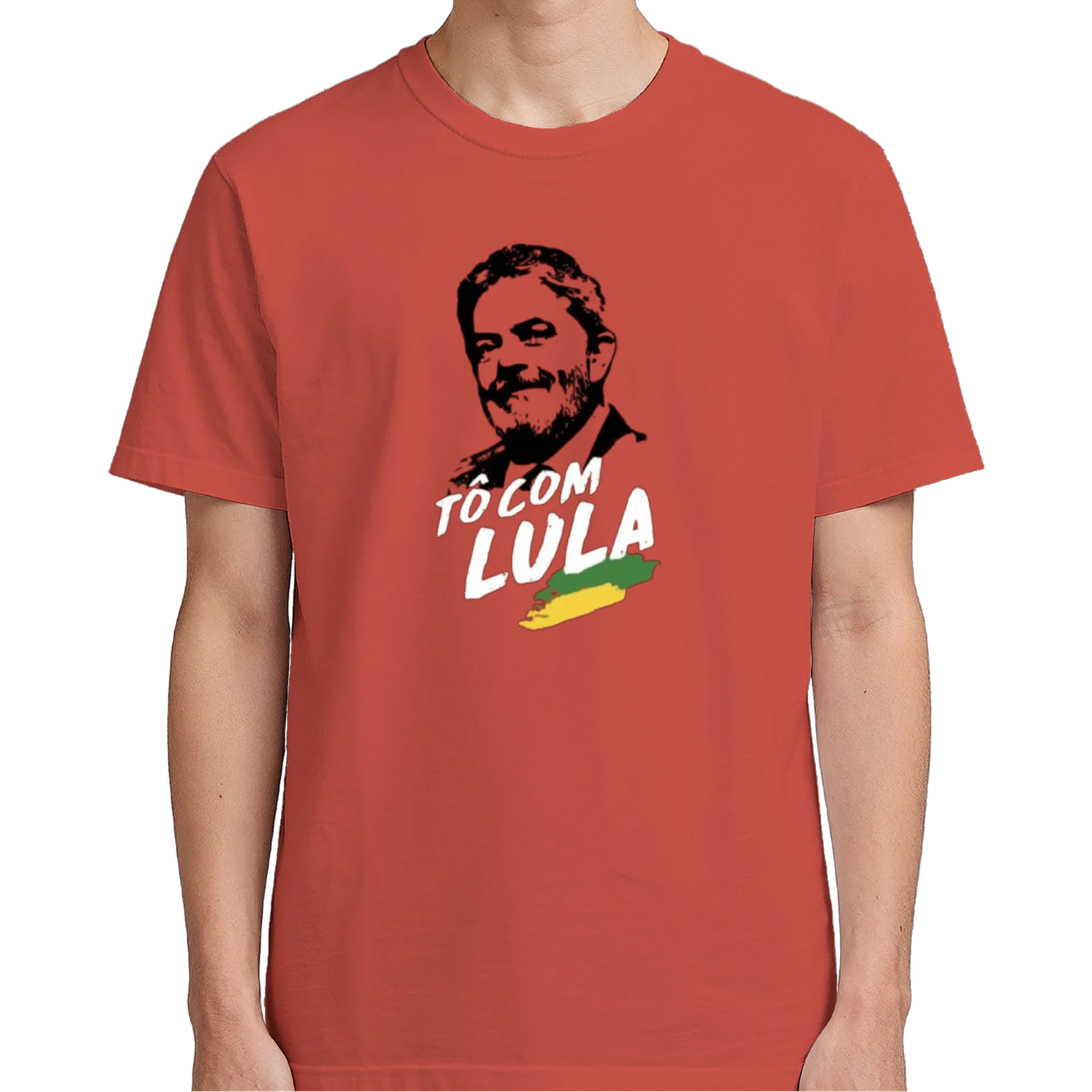 Camiseta Estampa Tô Com Lula Vermelho 100% Algodão - Imagem 5