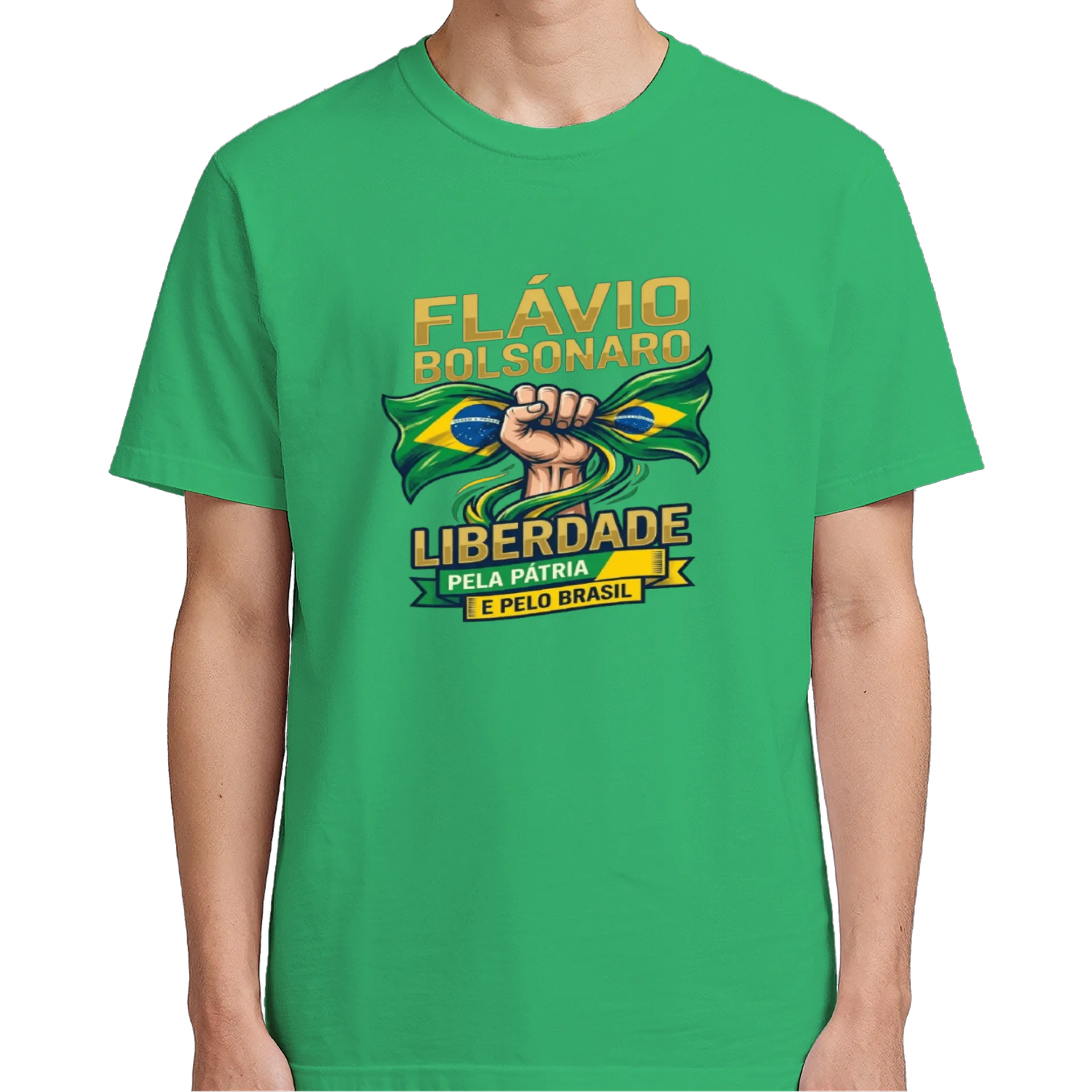 Camiseta Estampa Liberdade Brasil 100% Algodão - Imagem 5