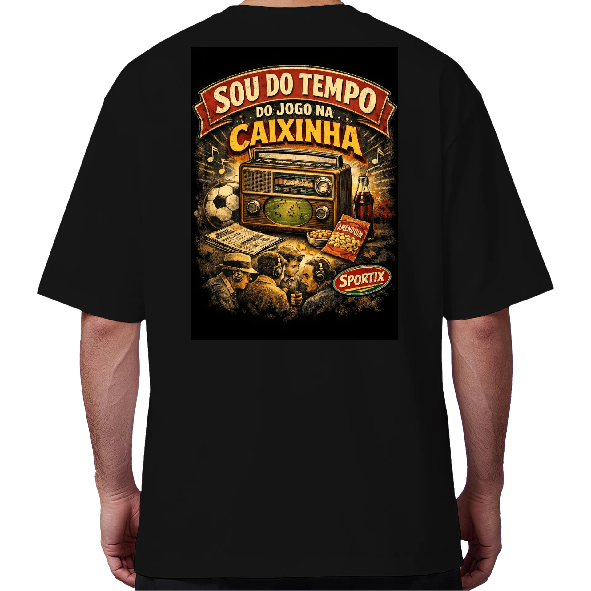 Camiseta Oversized - SOU DO TEMPO DO JOGO NA CAIXINHA - Imagem 6