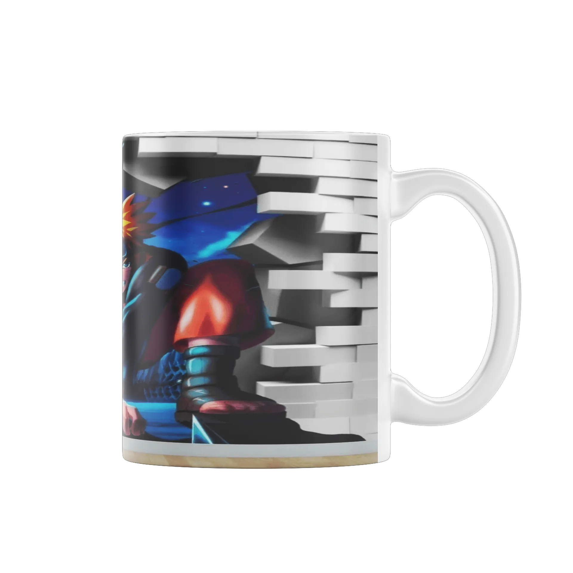 Caneca Porcelana Naruto Estampa Jogo 325ml de Rulian Junior  — imagem 1 de 4