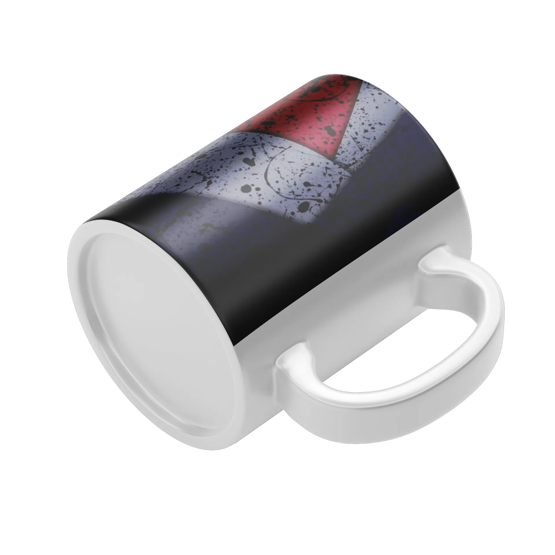 Caneca Branca Estampa Abstrata Linhas Pintadas 325ml - Imagem 4