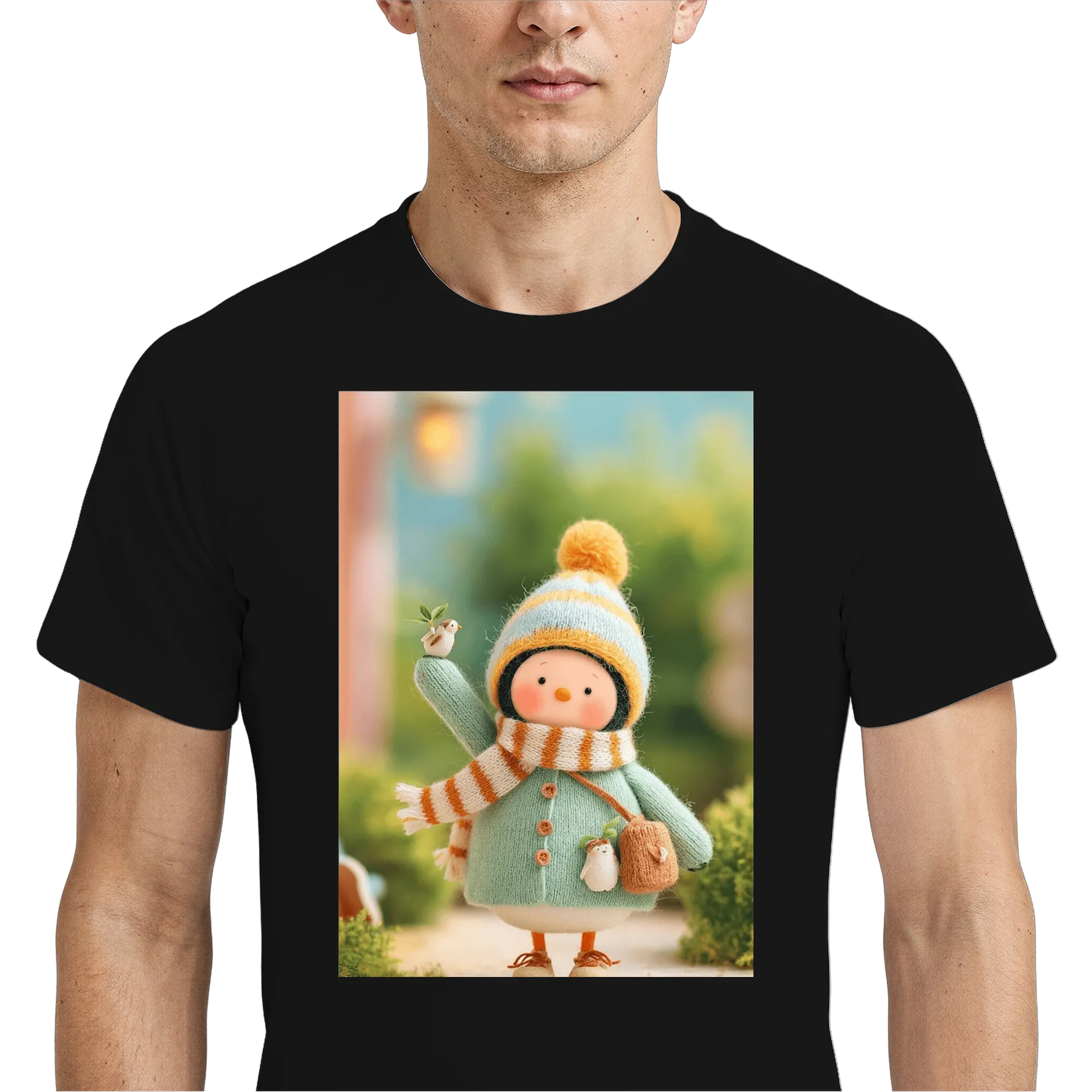 Camiseta Dry Fit Boneco de Inverno com Pássaros Unissex - Imagem 4