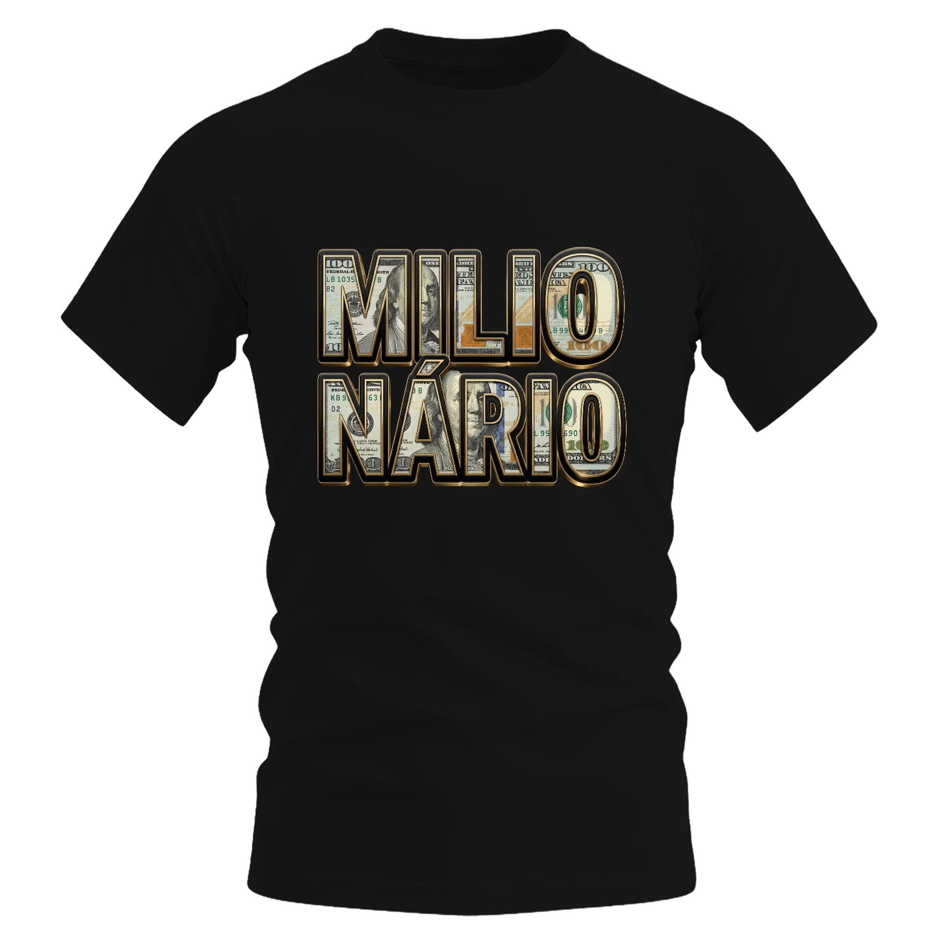 Camiseta Dry Fit Estampa Milionário 100% Polyester