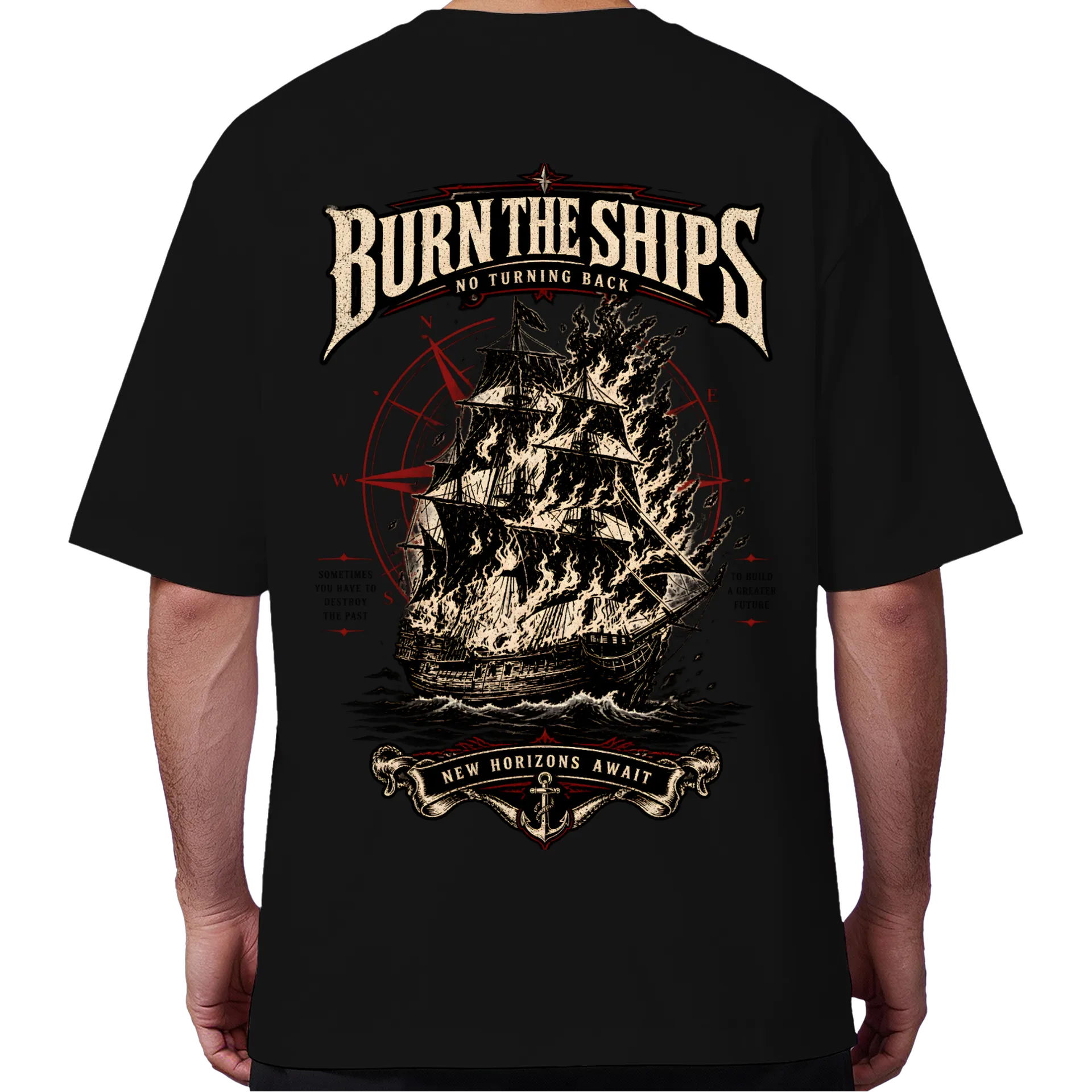 Camiseta Oversized Navio em Chamas - Imagem 6