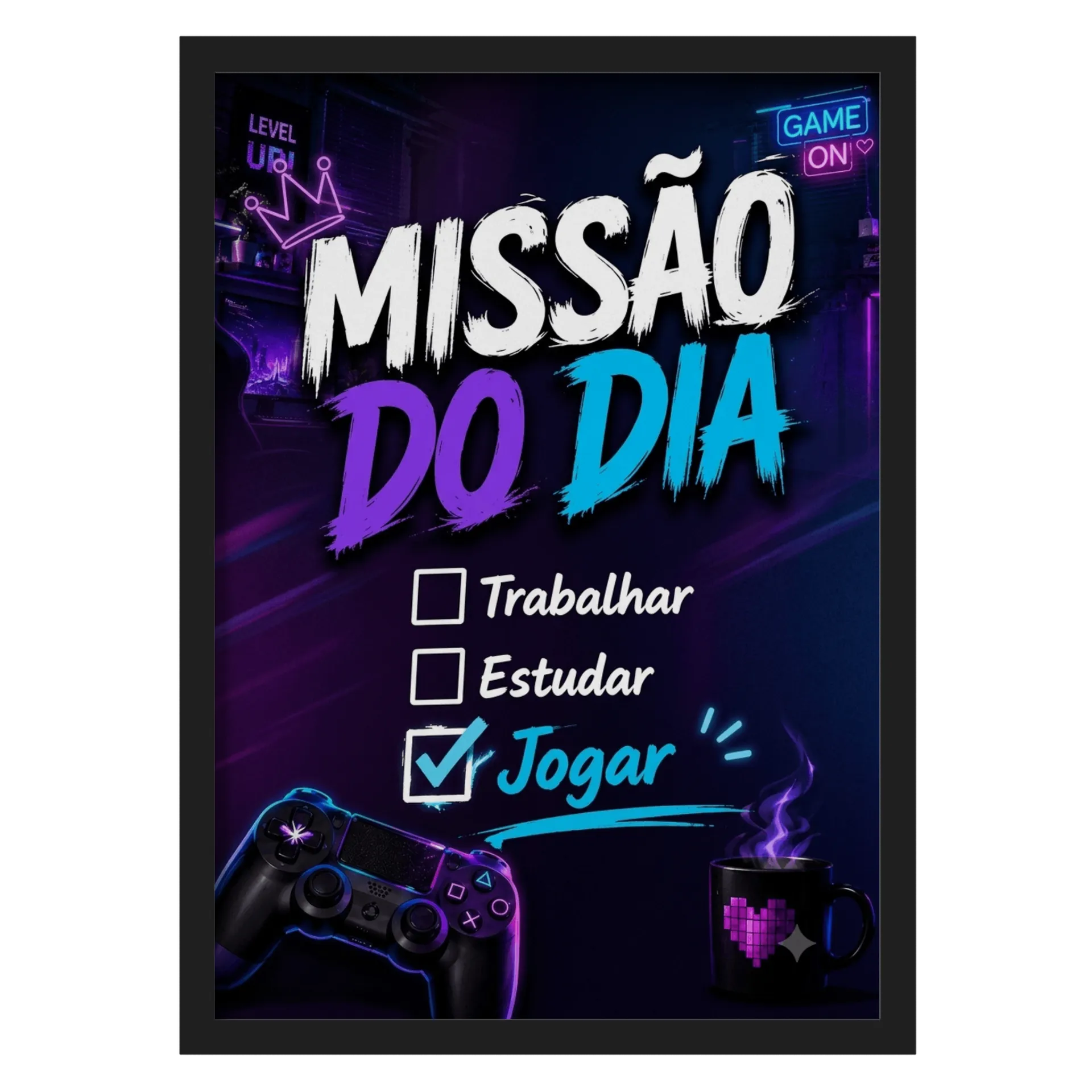 Quadro A3 personalizado MISSÃO DO DIA de Carolvisky