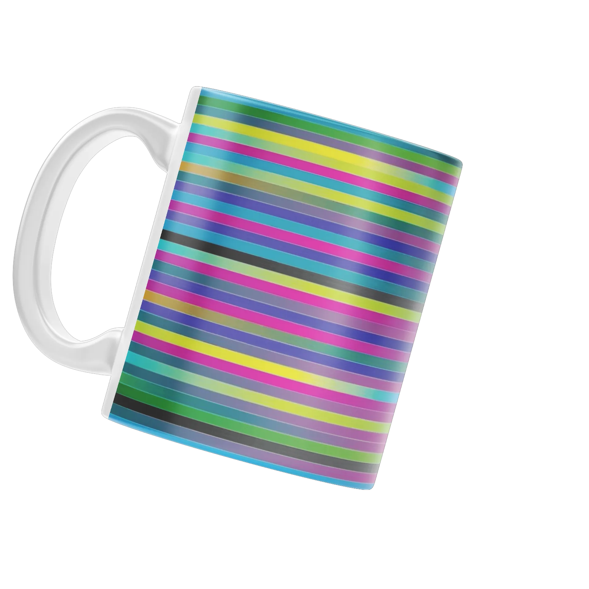 Caneca Estampa Listras Coloridas 325ml - Imagem 3