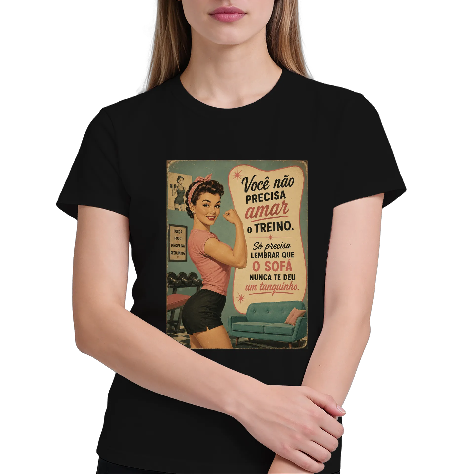 Camiseta Estampa Motivacional Treino 100% Algodão - Imagem 4