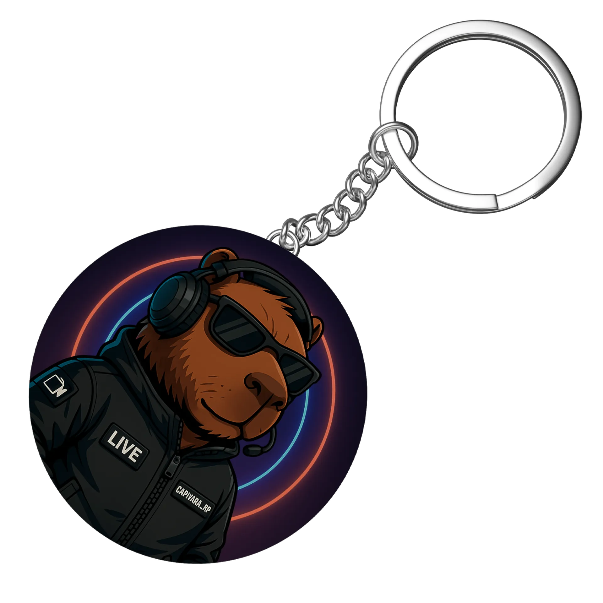 Chaveiro MDF Capivara_RP Estilizada 5x5cm - Imagem 4