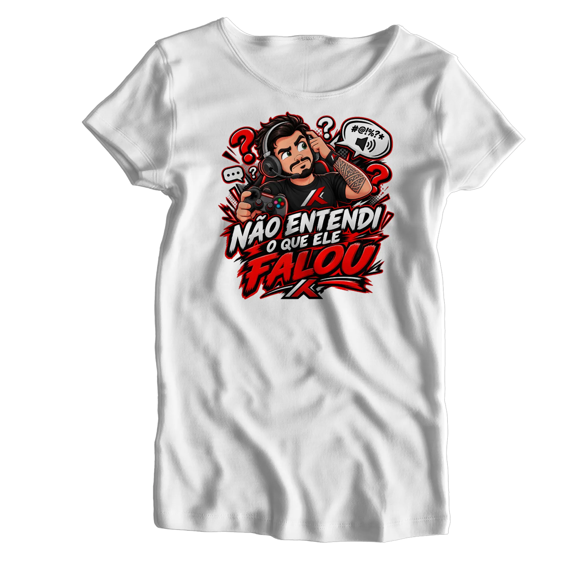 Camiseta Babylook Não entendi o que ele falou100% - Imagem 1