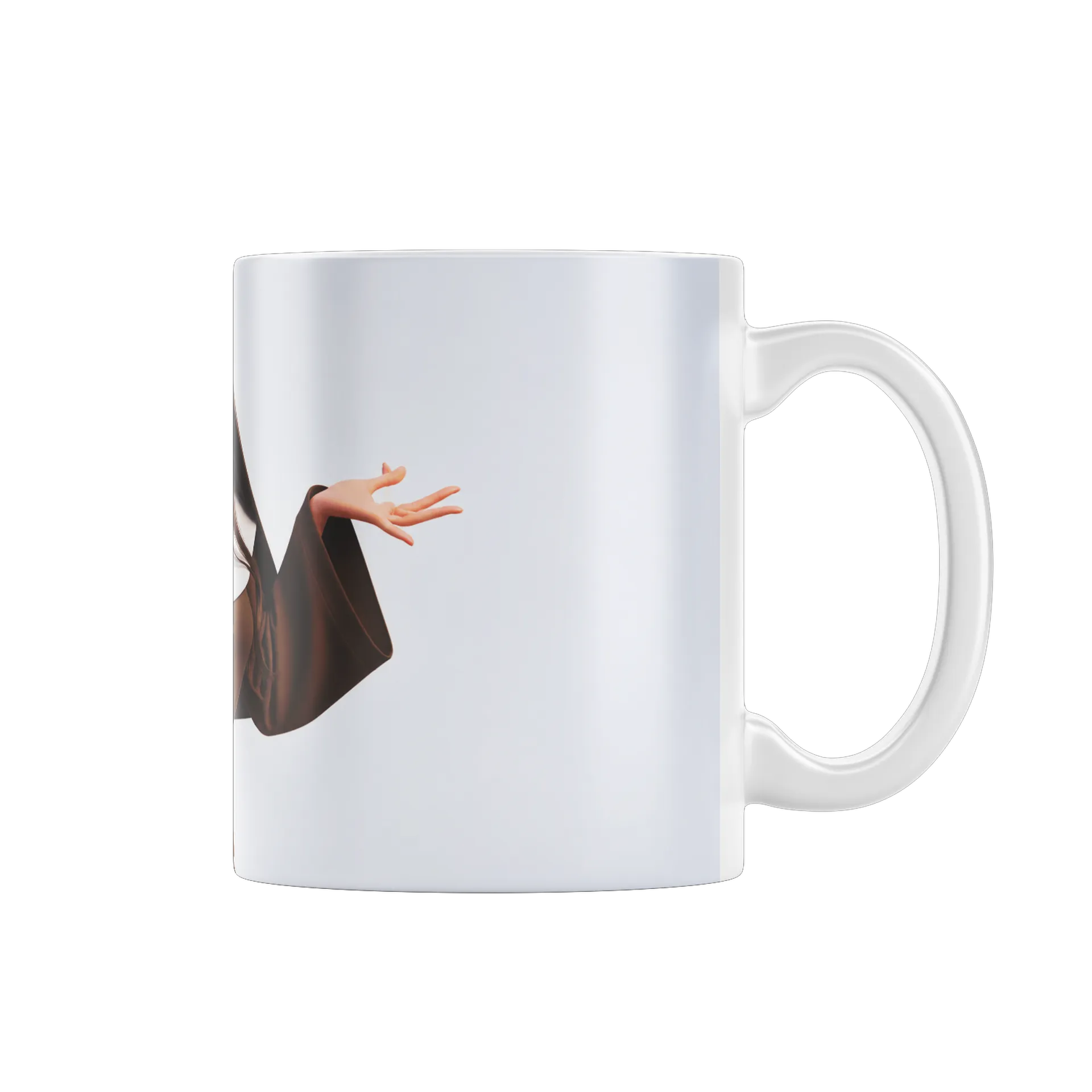 Caneca Freira Cartoon 3D em Hábito Marrom 325ml - Imagem 1