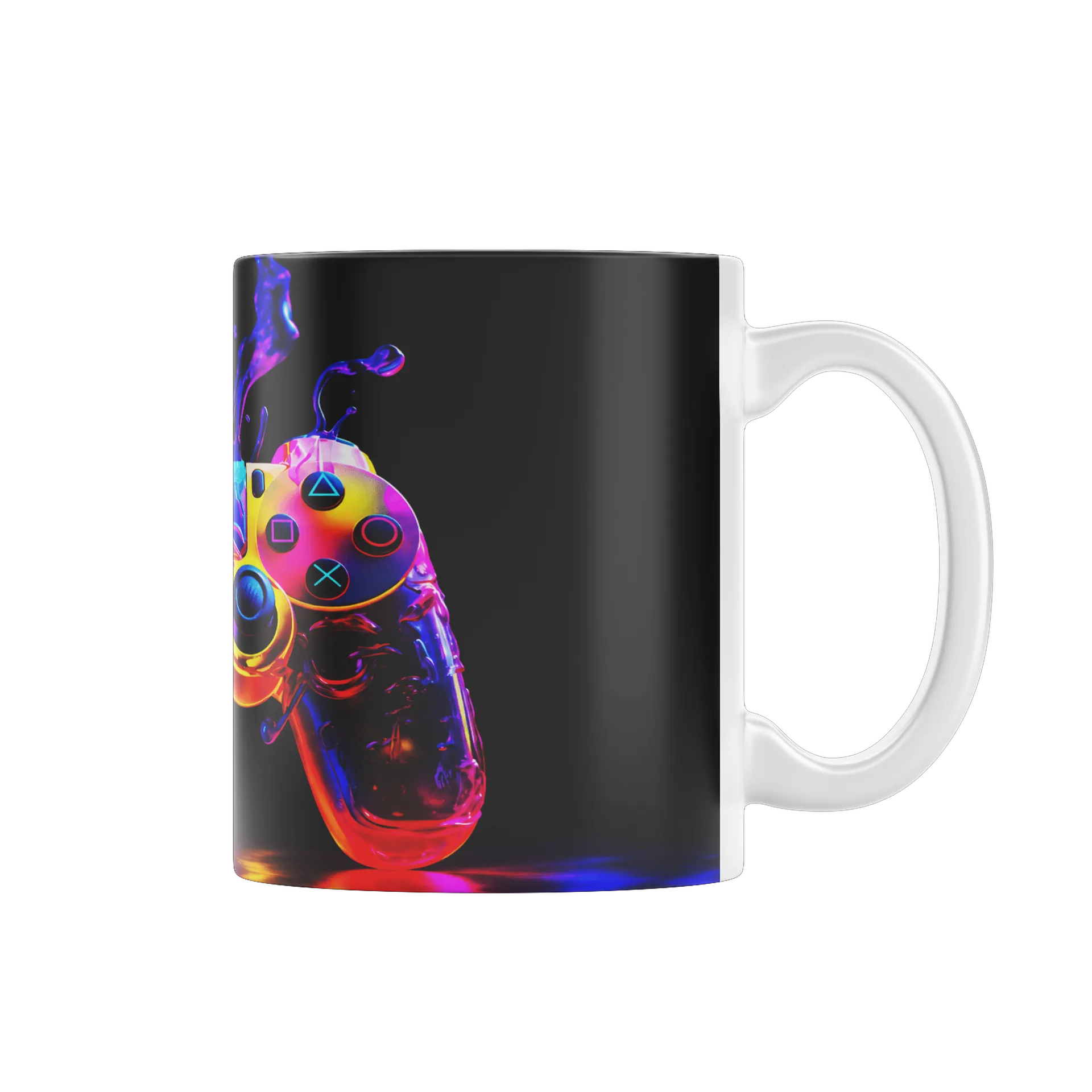 Caneca Porcelana Jogos Neon Controle 325ml de WillianBruchksGamer  — imagem 1 de 4