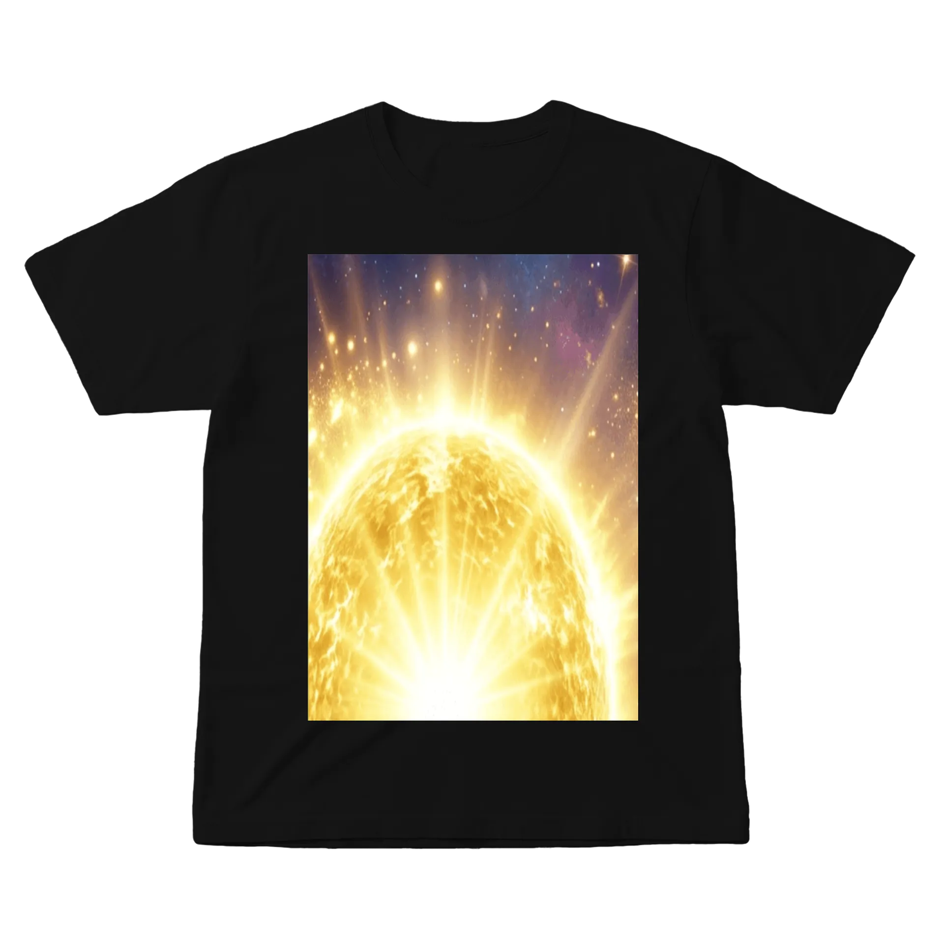 Camiseta Sol Radiante no Espaço 100% Algodão - Imagem 1
