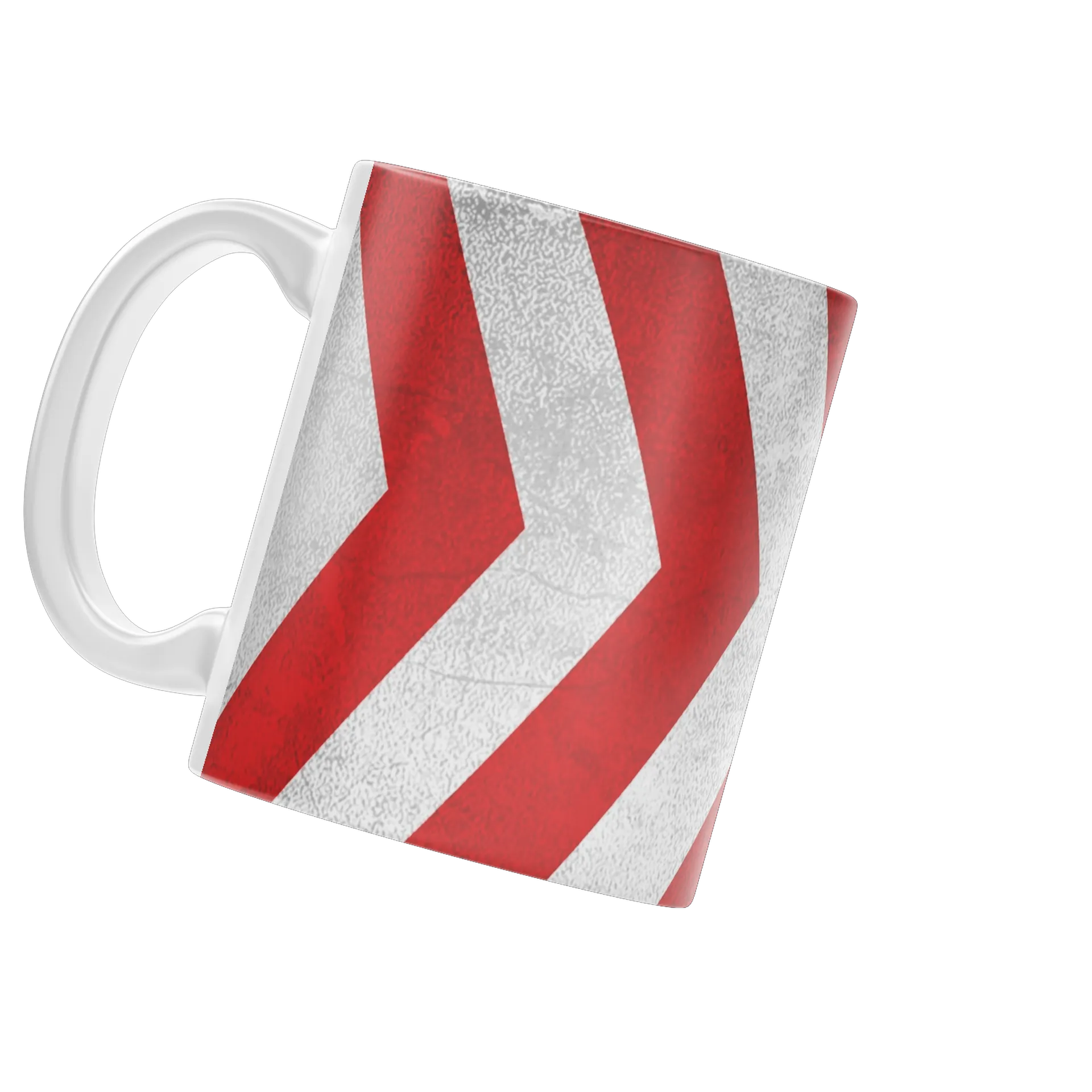 Caneca Porcelana Estampa Listras Vermelhas 325ml - Imagem 3