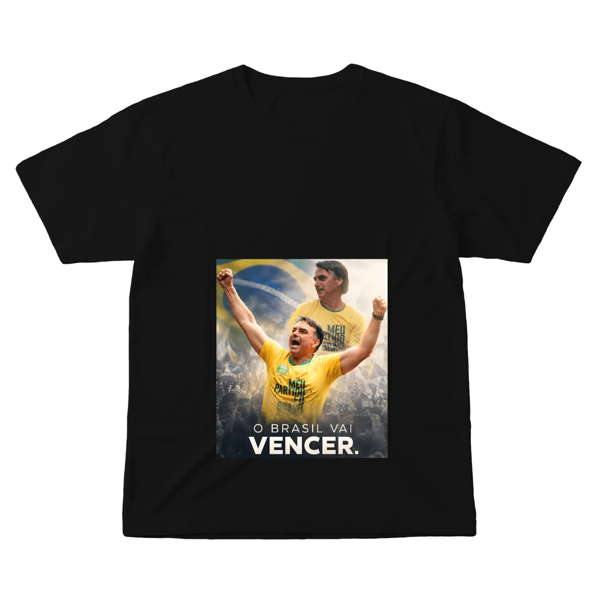 Camiseta Brasil Vai Vencer e Você Está Sozinho 100% Algodão de lebCO — imagem 1 de 6