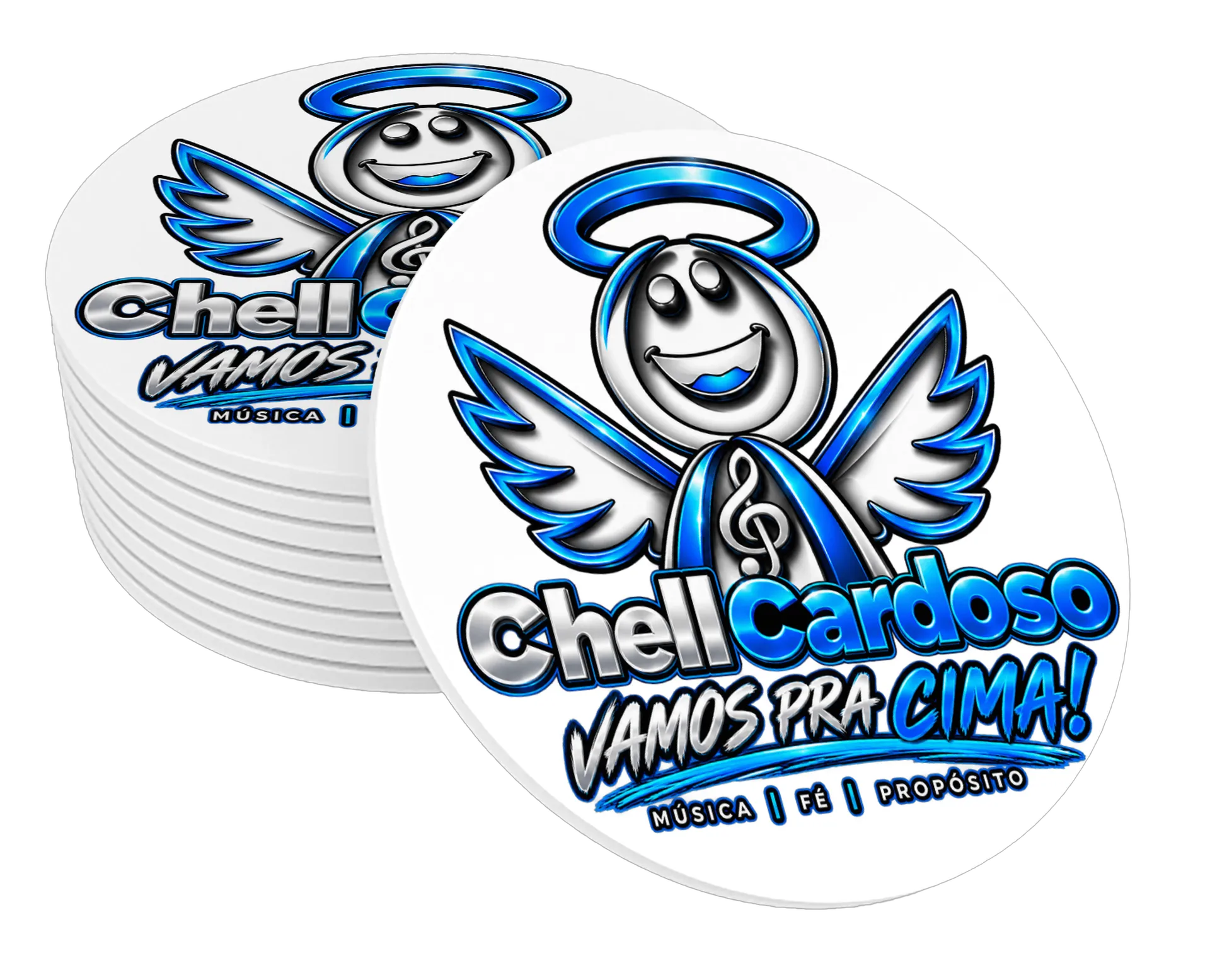 Porta-copo Logotipo Chell Cardoso MDF de Chell Cardoso — imagem 1 de 3