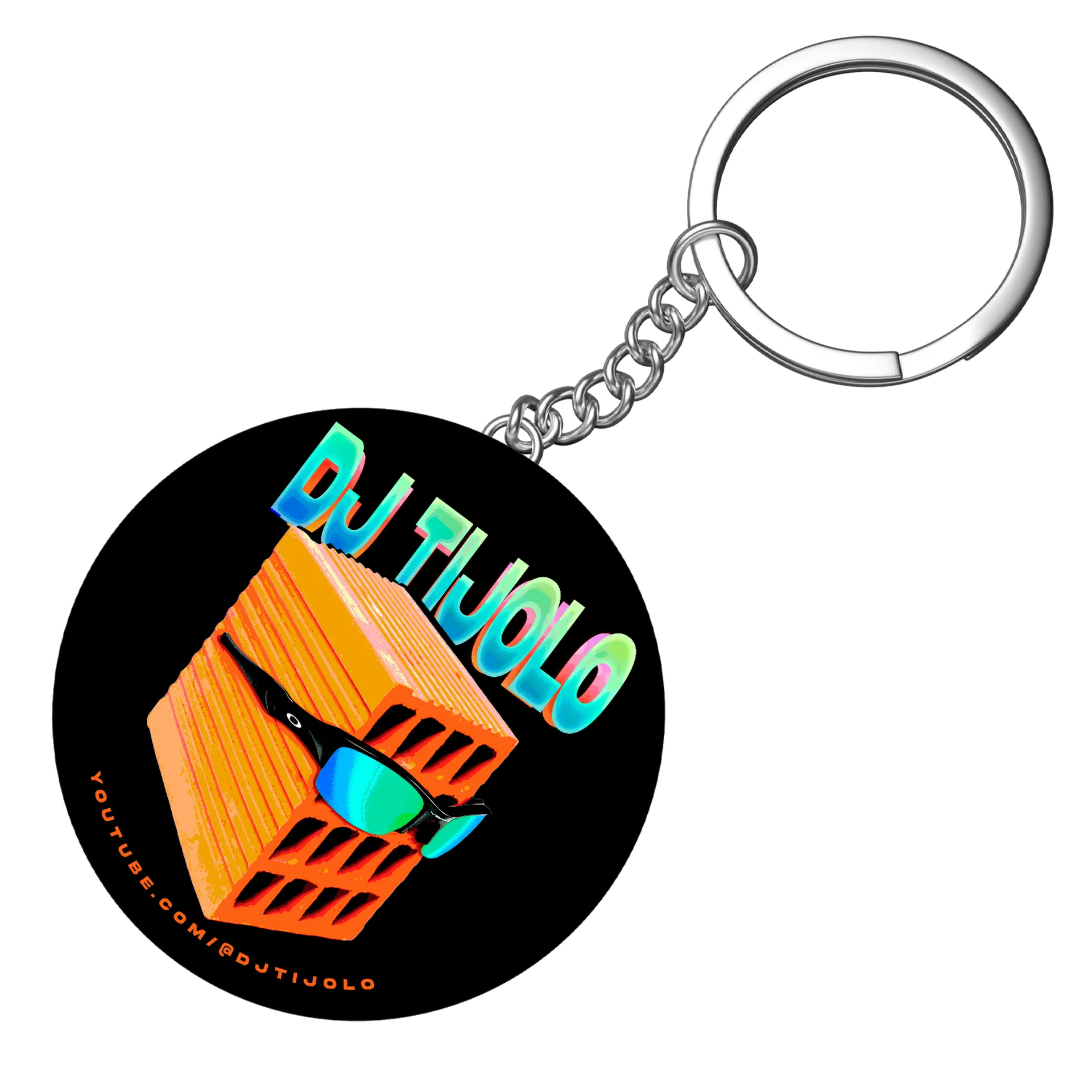 Chaveiro DJ TIJOLO Clássico - Preto de DJ TIJOLO — imagem 3 de 3