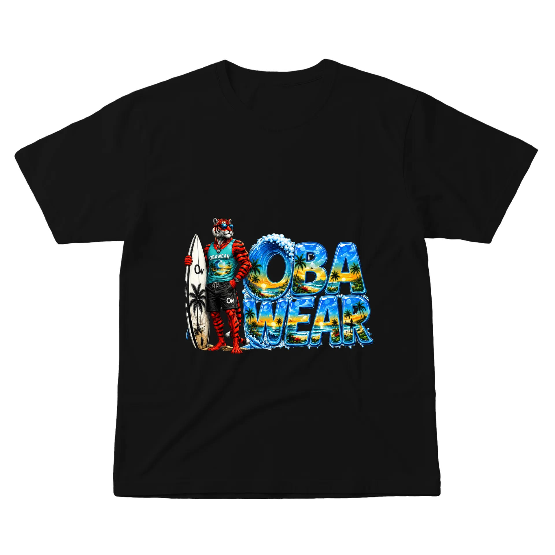 Camiseta OBAWEAR Red Tiger Surf - Imagem 1