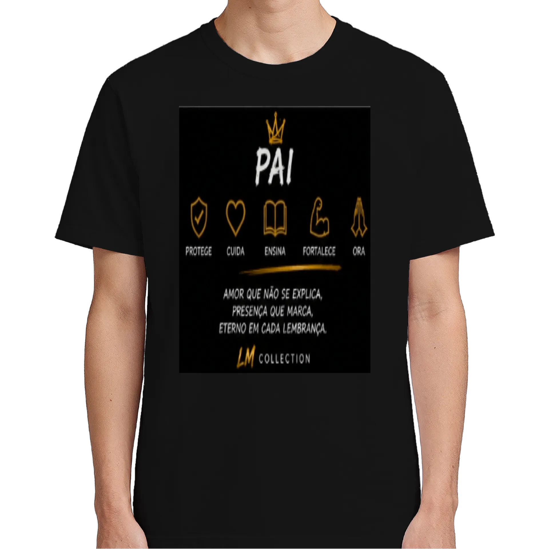 Camiseta Pai Estampa Tipográfica 100% Algodão - Imagem 5