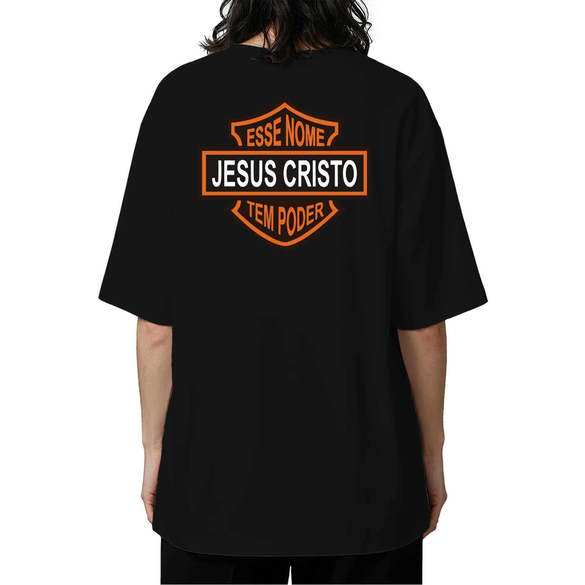 Camiseta Oversized Estampa Jesus Cristo 100% Algodão - Imagem 5