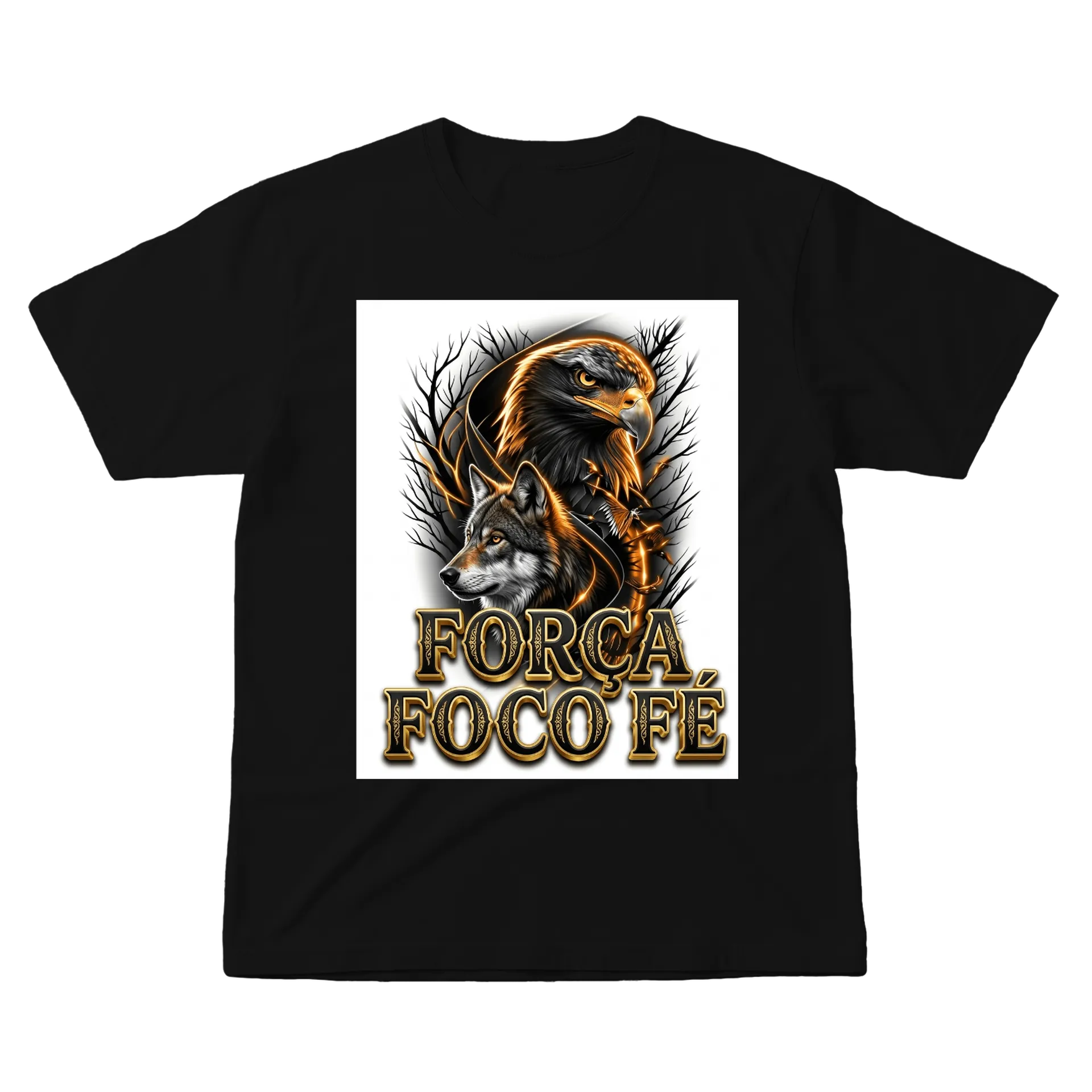 Camiseta personalizada águia e lobo  - Imagem 1