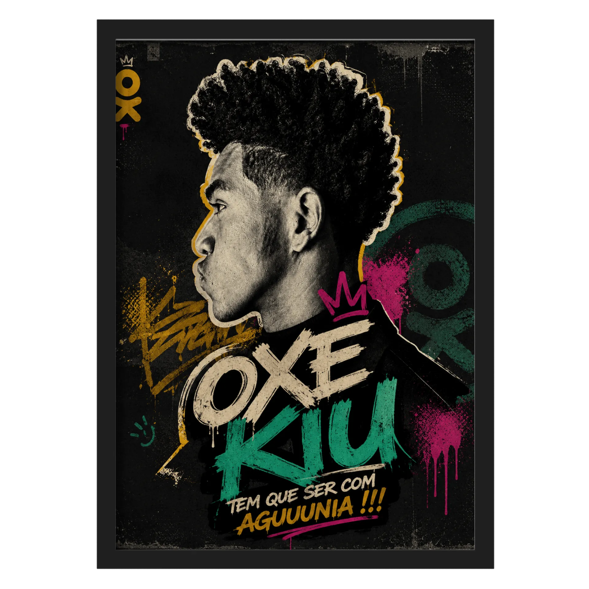 Quadro “OXEK” Astronauta Estampa Espacial MDF E Vidro A3 de OXEKiU — imagem 1 de 3