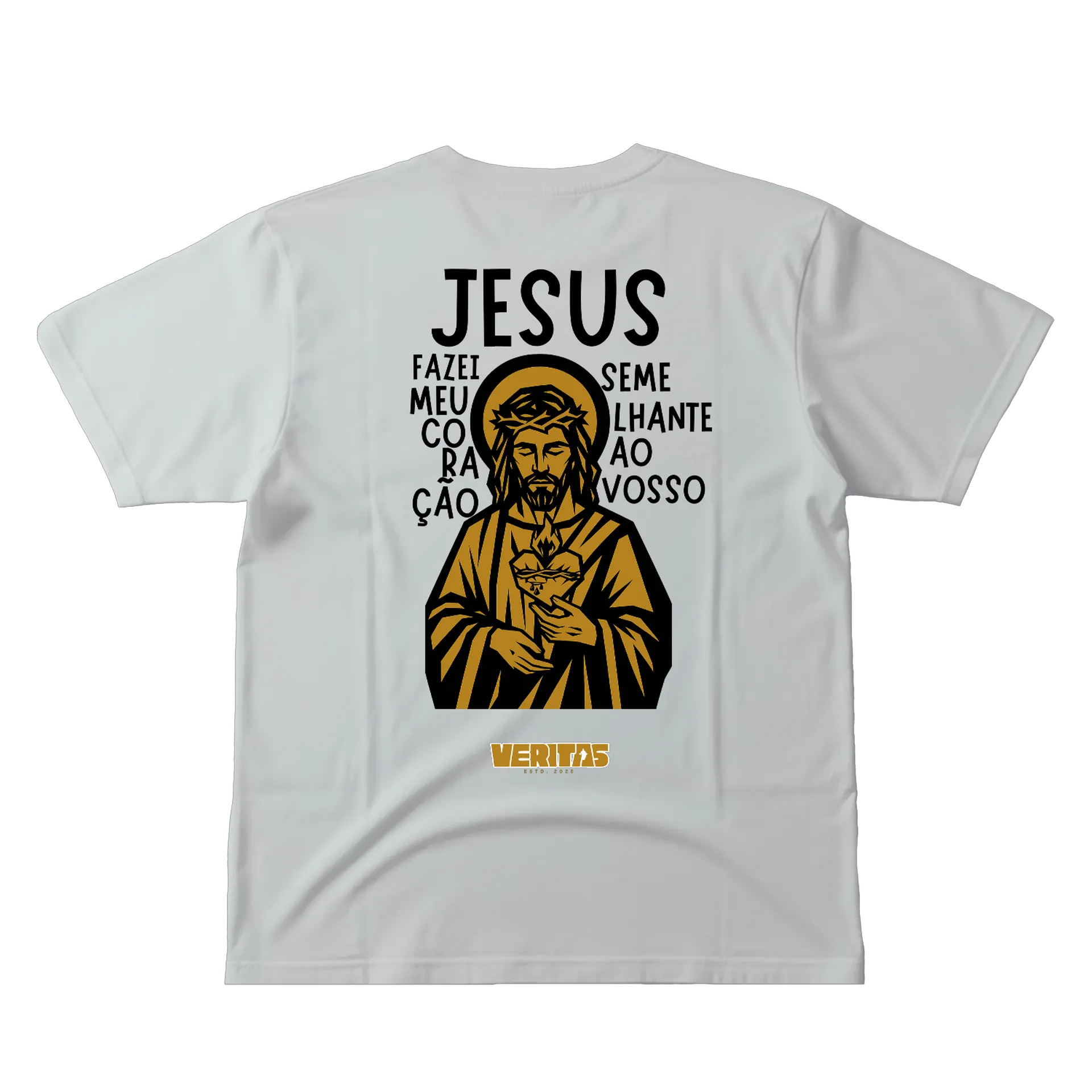 Camiseta - Sagrado Coração de Jesus - Dourado - Imagem 3