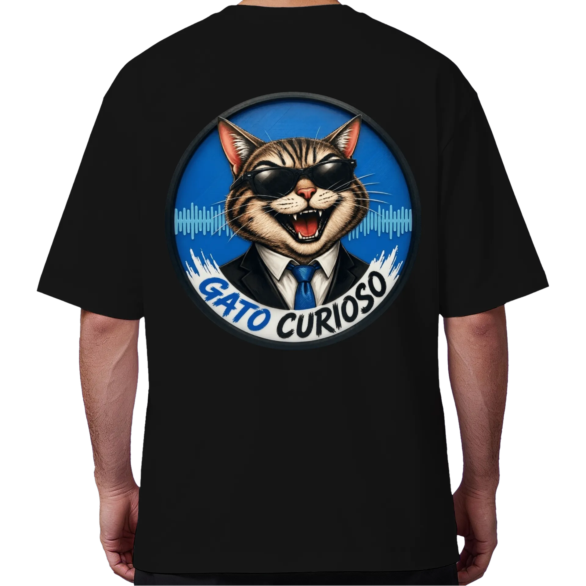 Camiseta Oversized de Gato Curioso  — imagem 6 de 6