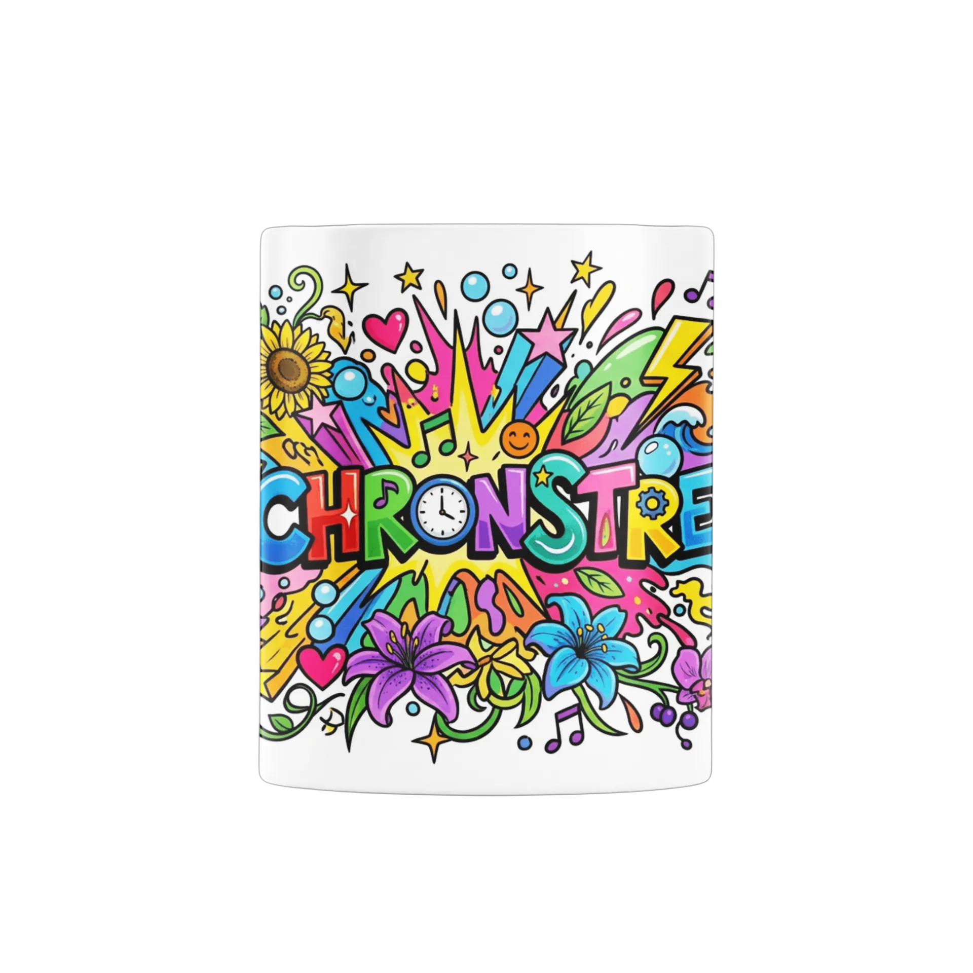 Caneca Estampa Tipográfica Naychron Streamers Floral 325ml - Imagem 3