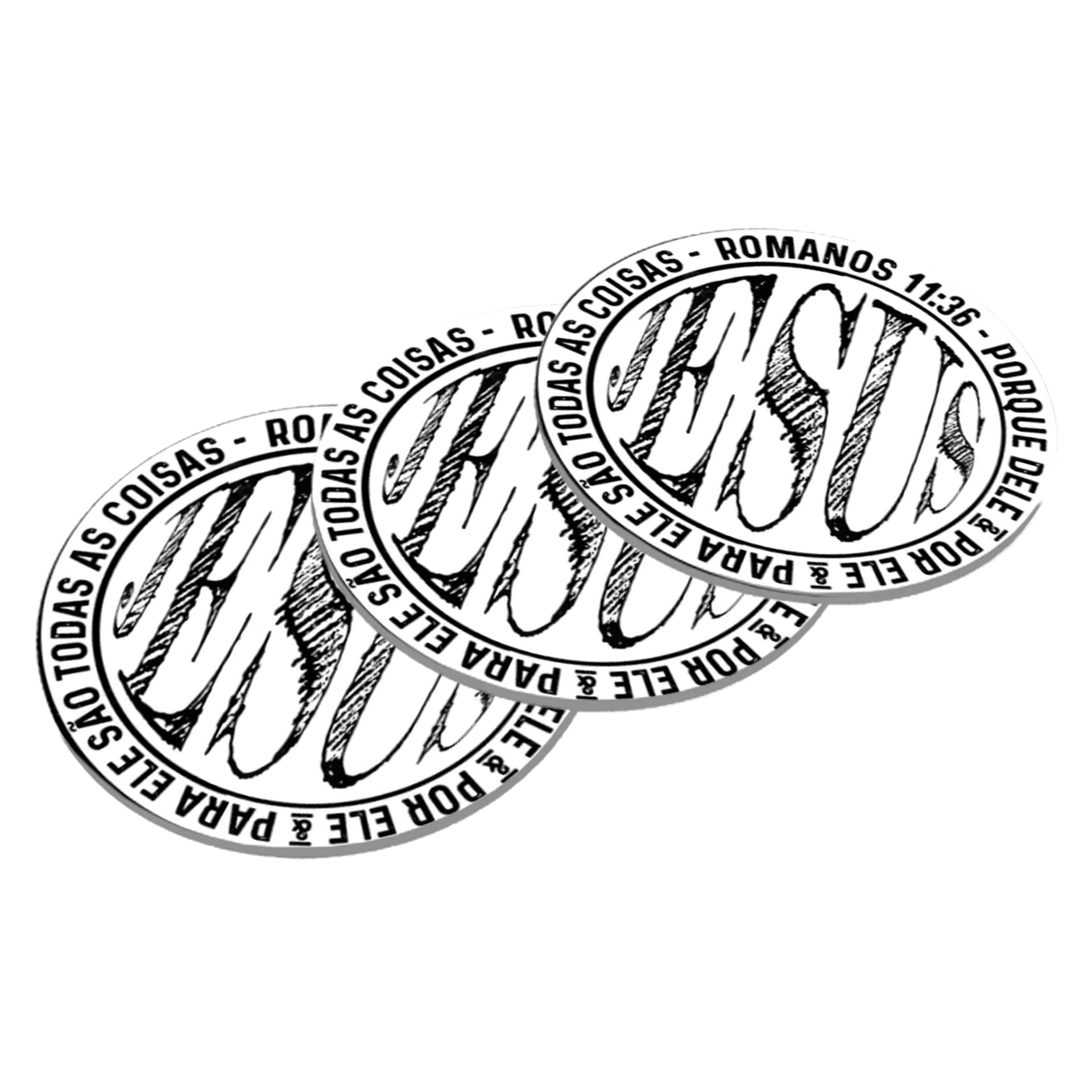 Porta-copo Logotipo Monocromático Preto MDF - Imagem 2