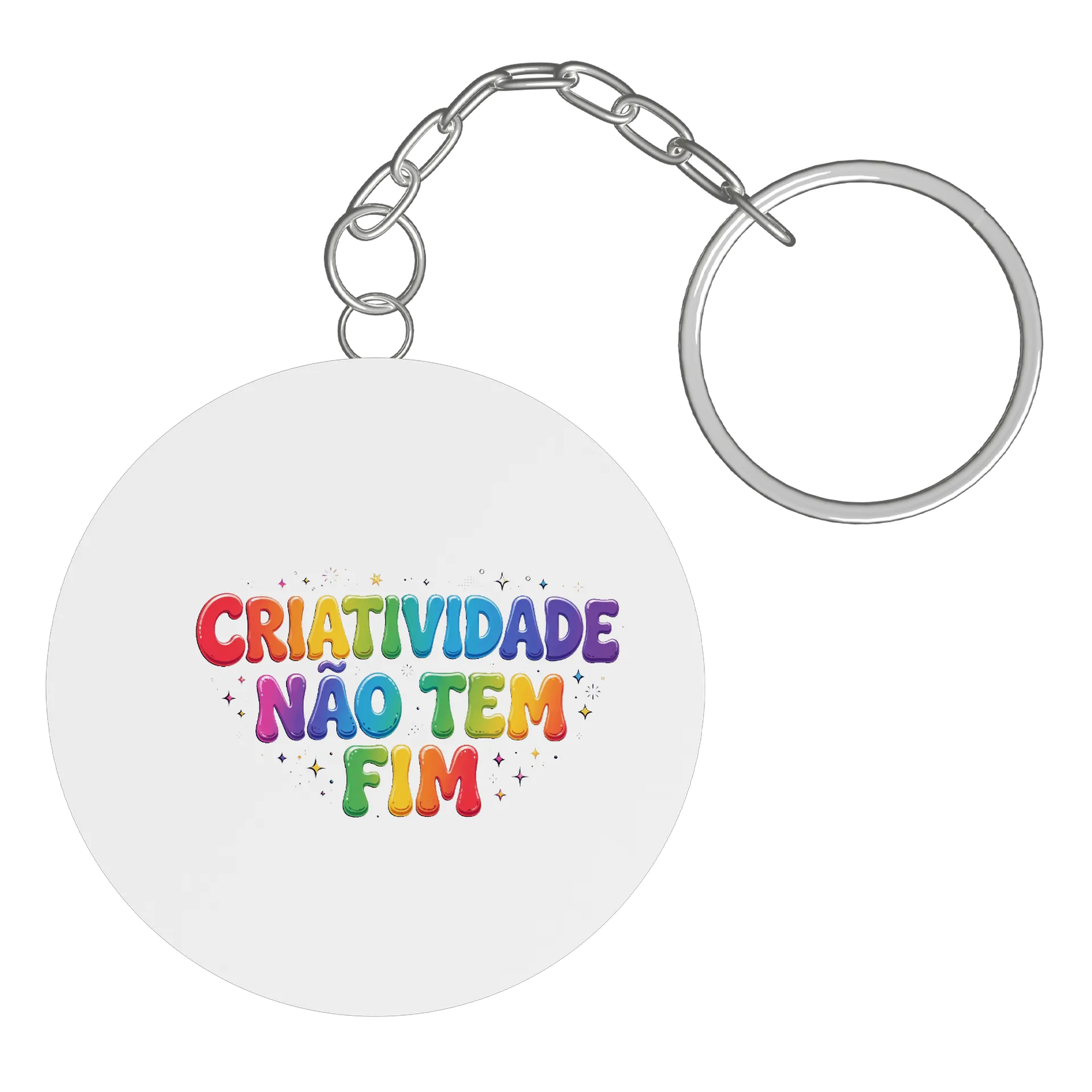 Chaveiro MDF Criatividade Não Tem Fim 5x5cm de Mix variedades  — imagem 2 de 3