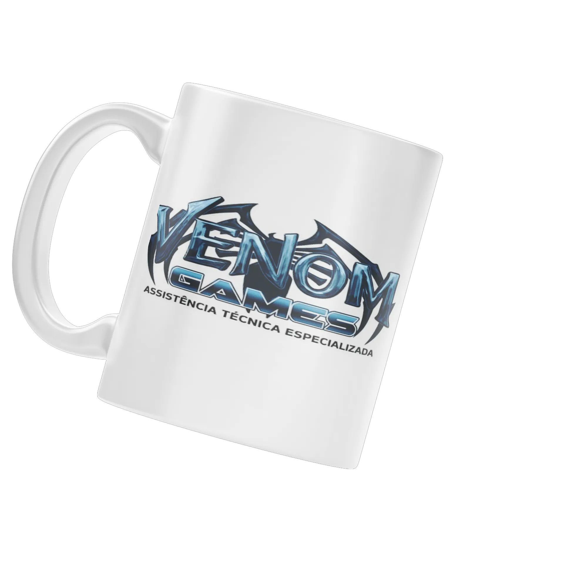 Caneca Porcelana Logotipo Venom Games Branco - Imagem 3