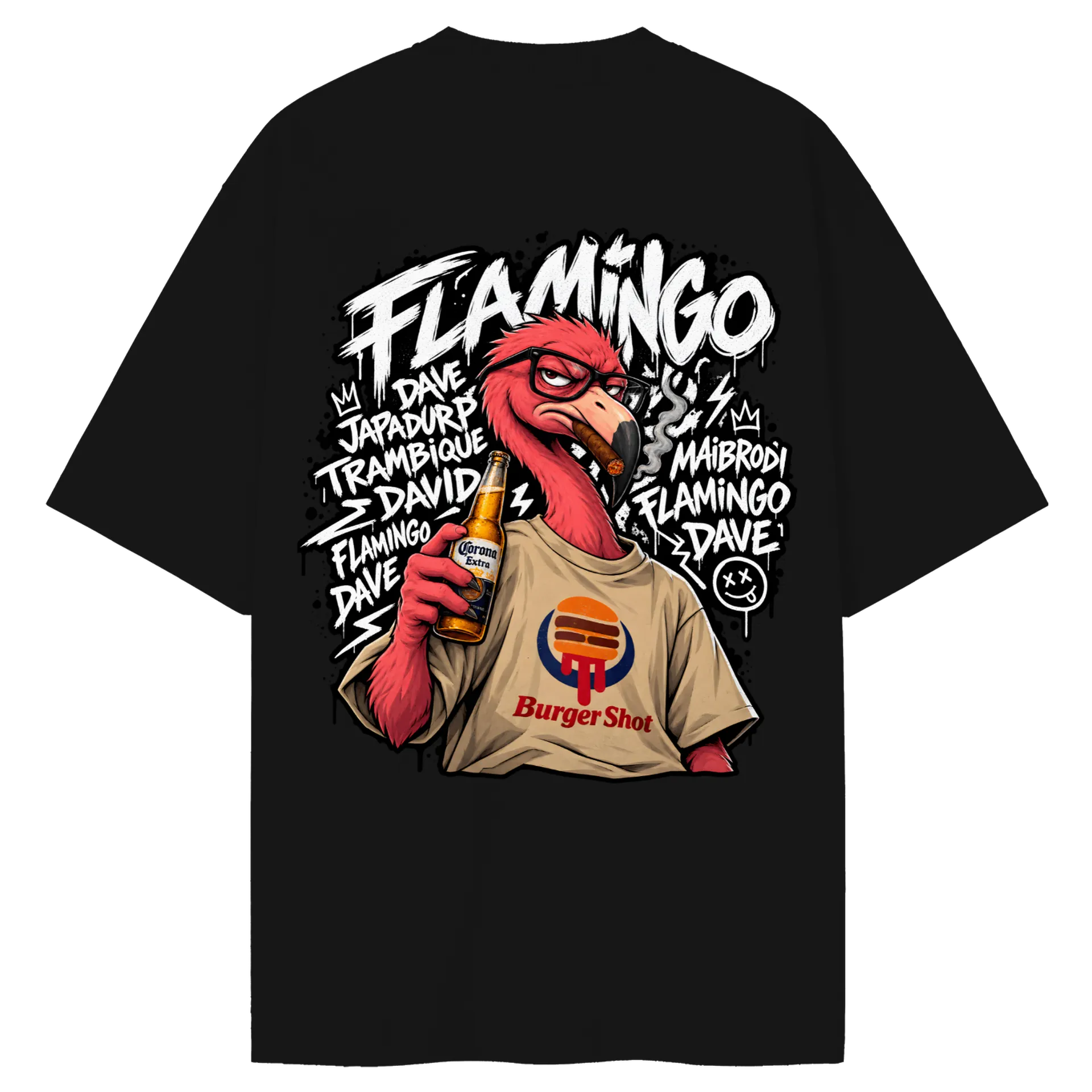 Camiseta Flamingo BS - Davfury Streetwear Comp. ® de Davfury Streetwear Comp. — imagem 2 de 6