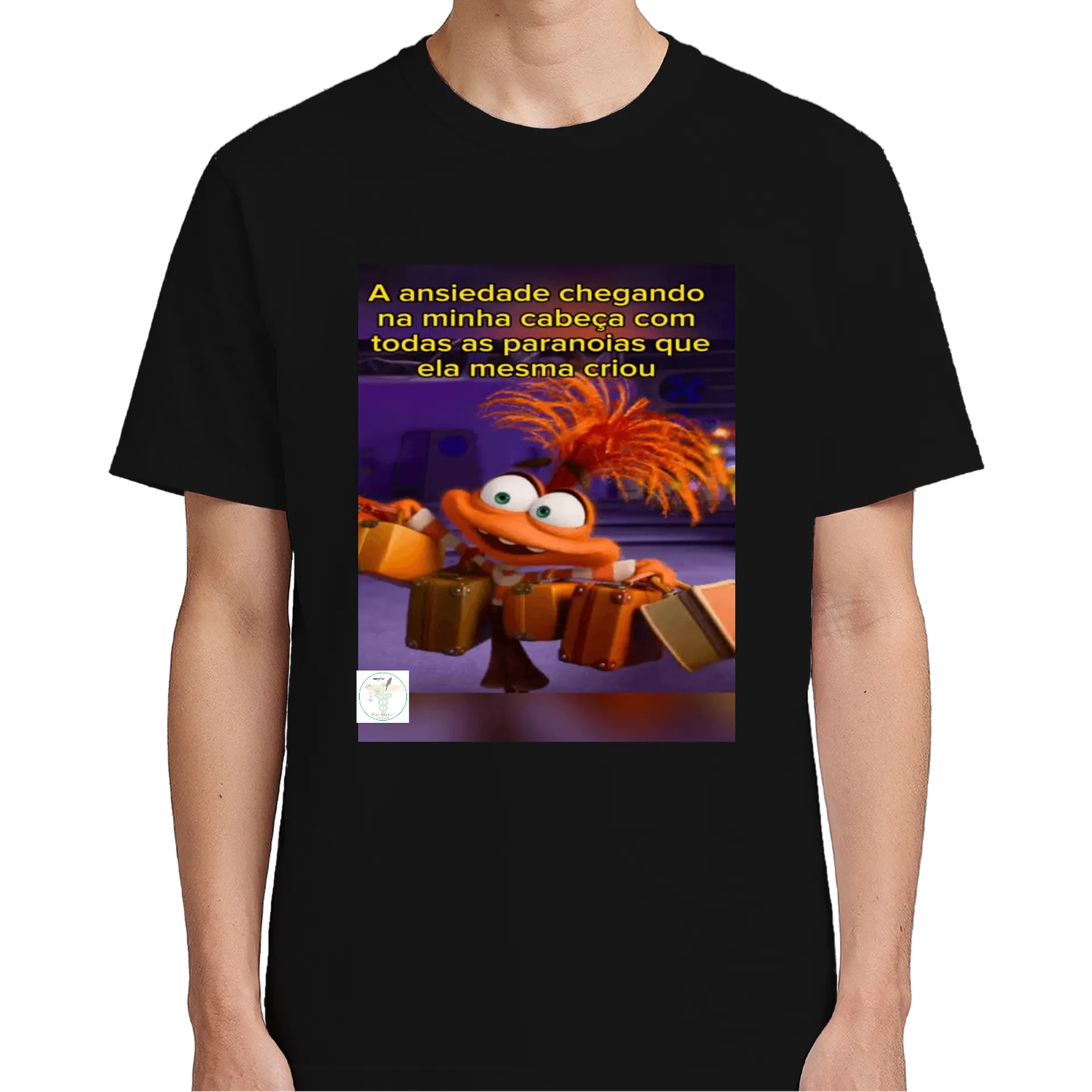 Camiseta Personalizada Frase Ansiedade 100% Algodão - Imagem 5