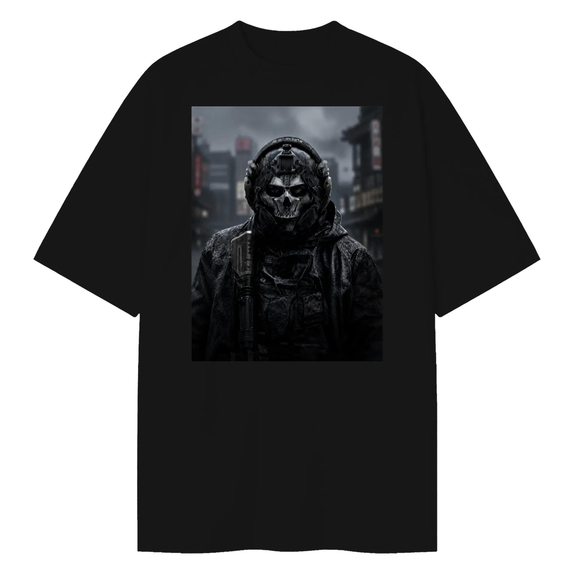 Camisa Oversized unisex MW4 GHOST – of dexsaddat de DexSaddat — imagem 1 de 6