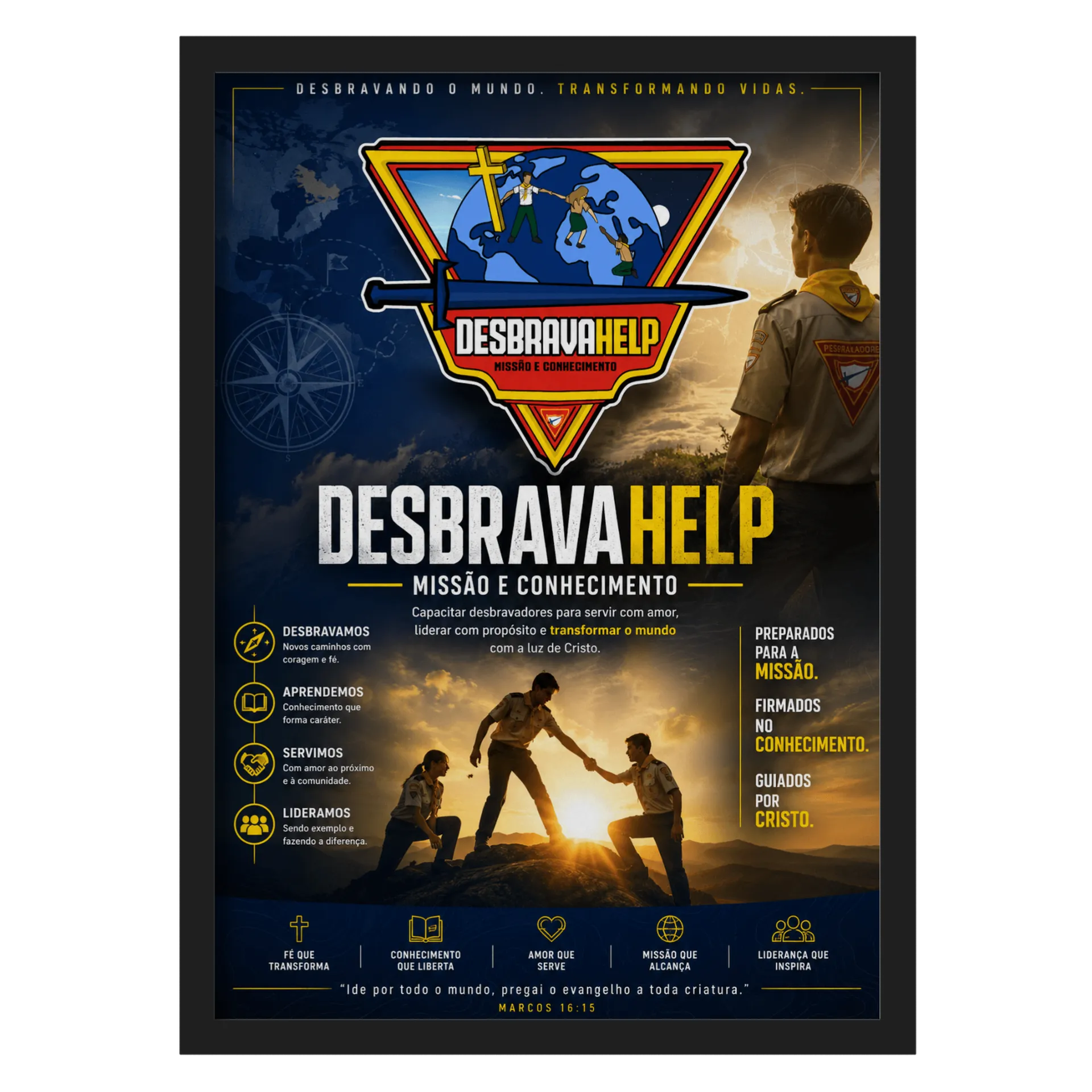 Quadro Desbravahel A3 personalizado - Imagem 1