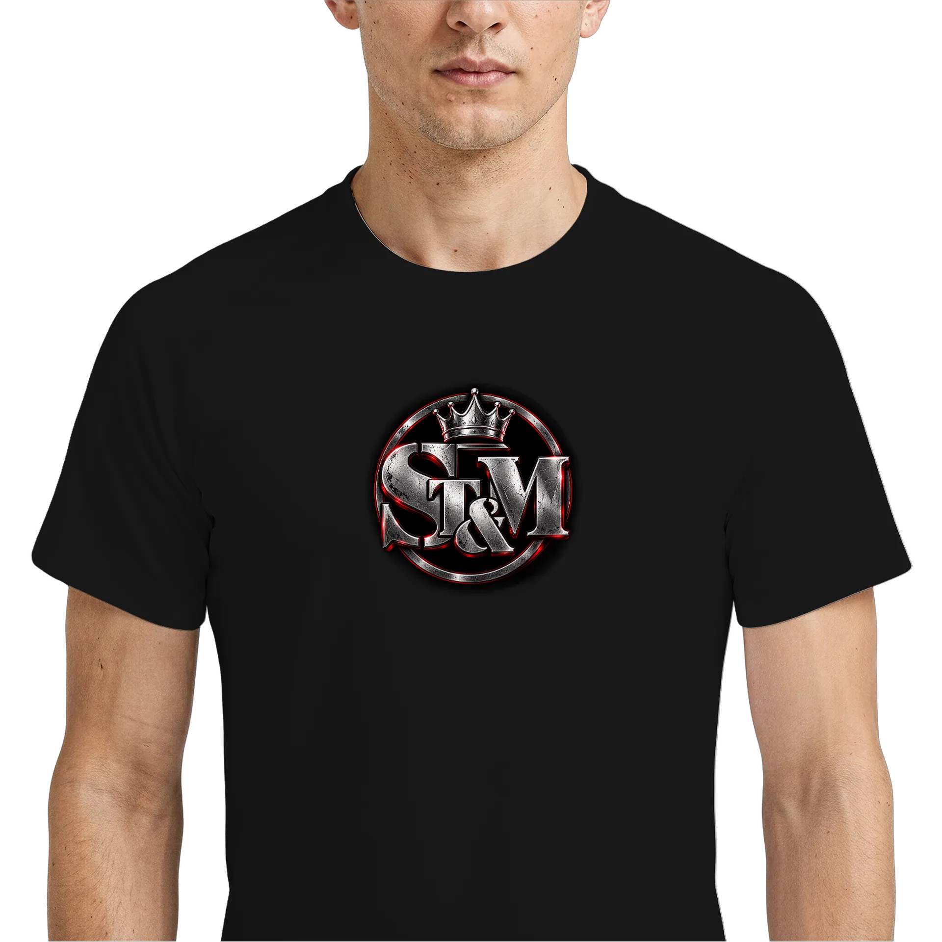 Camiseta Dry Fit ST&M Logo 3D Prata Preto 100% Poliéster - Imagem 4