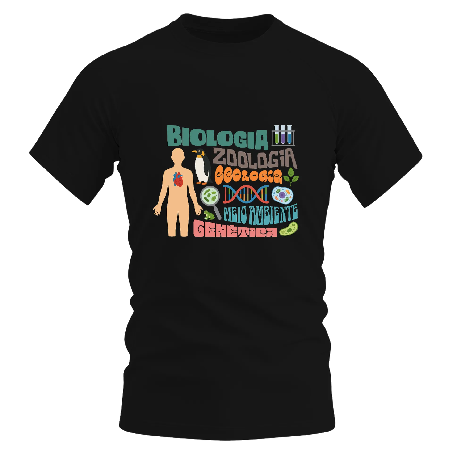 Camiseta Dry Fit Biologia Zoologia Genética 100% Polyester - Imagem 1
