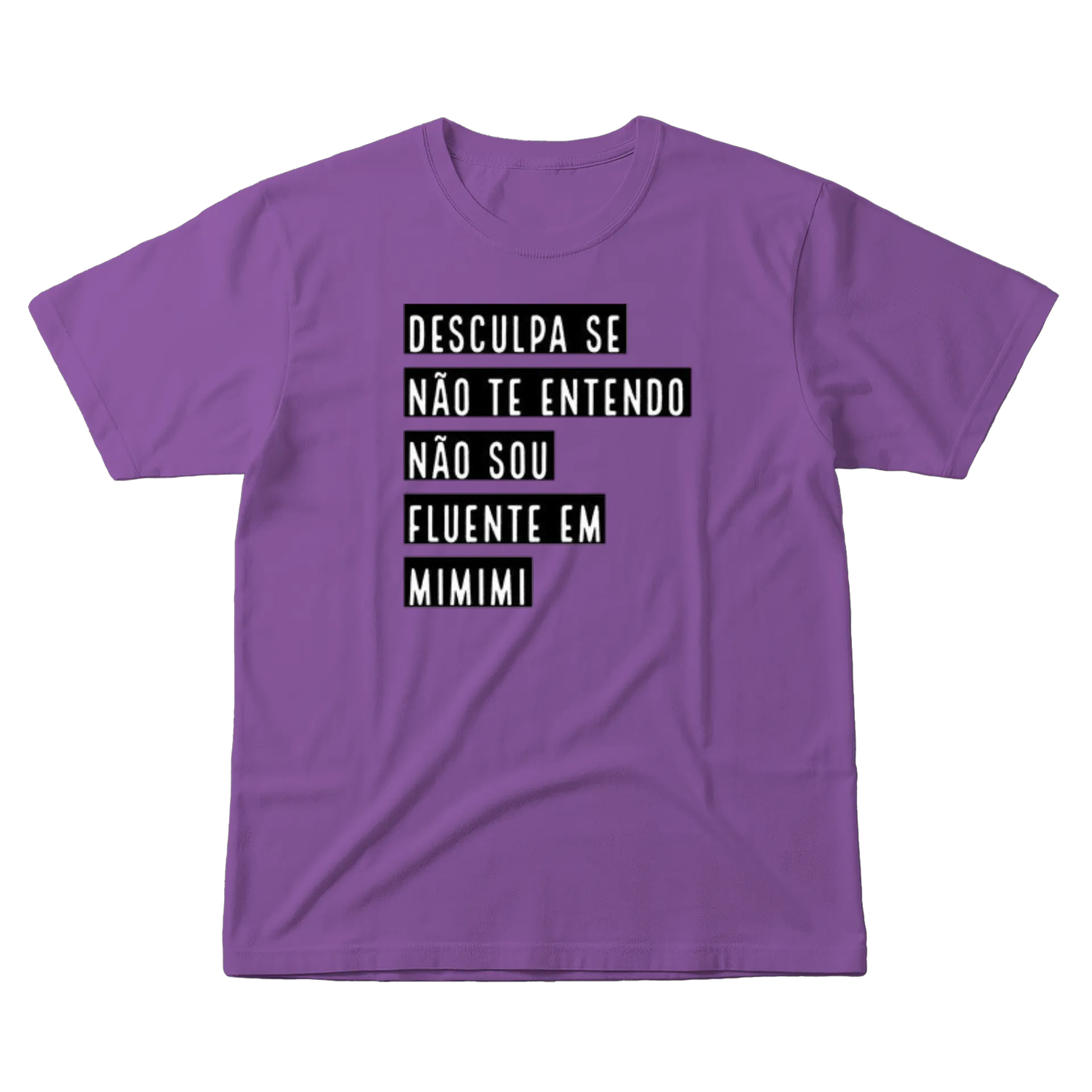 Camiseta Estampa Tipográfica Desculpa Se Fluente 100% - Imagem 1