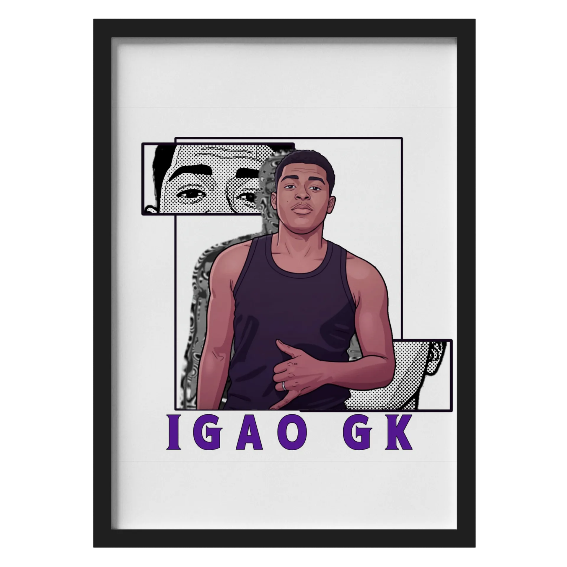 Quadro Decorativo Igão GK - Arte Exclusiva Ilustrada para Fã - Imagem 1