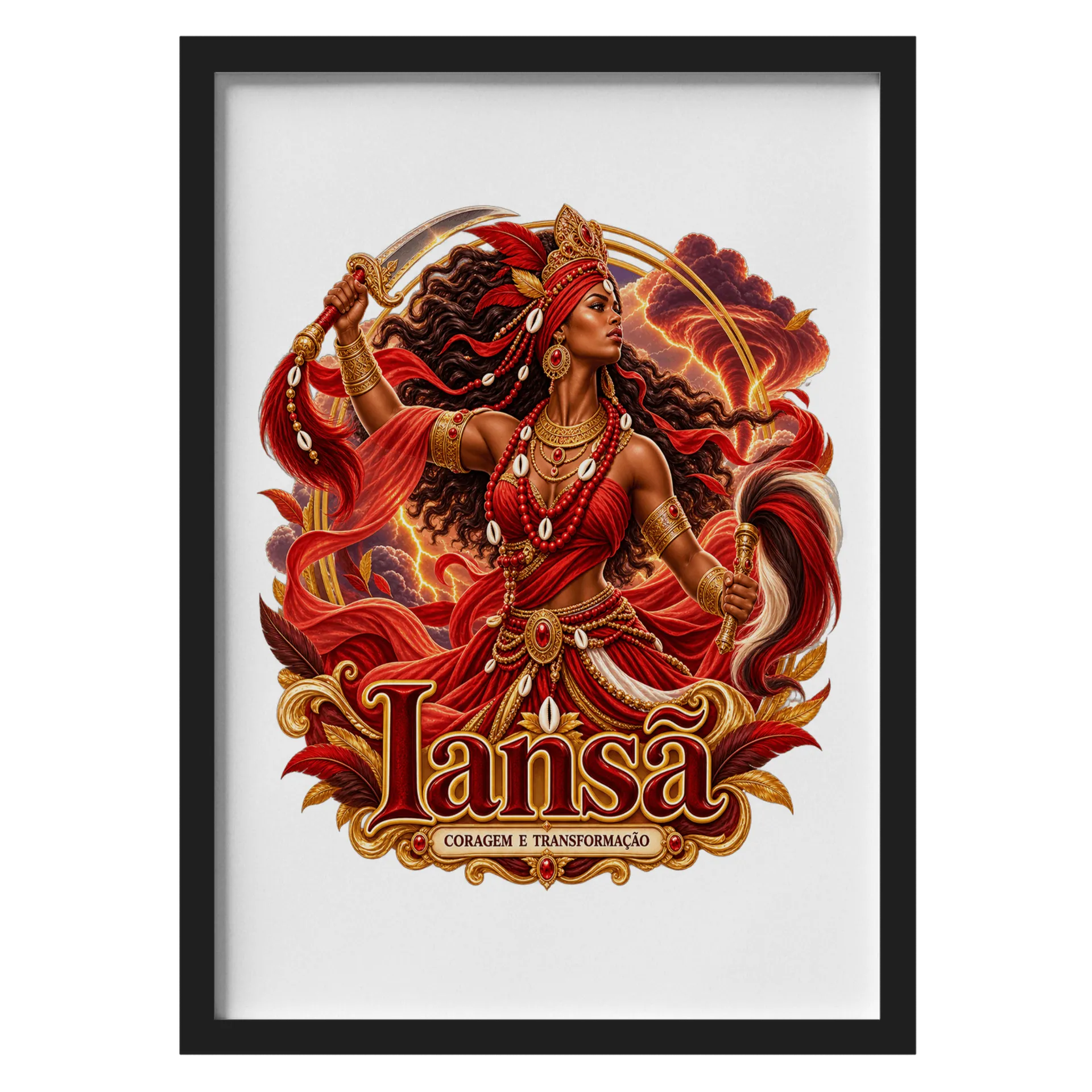 Quadro Iansã Com Vidro - Imagem 1