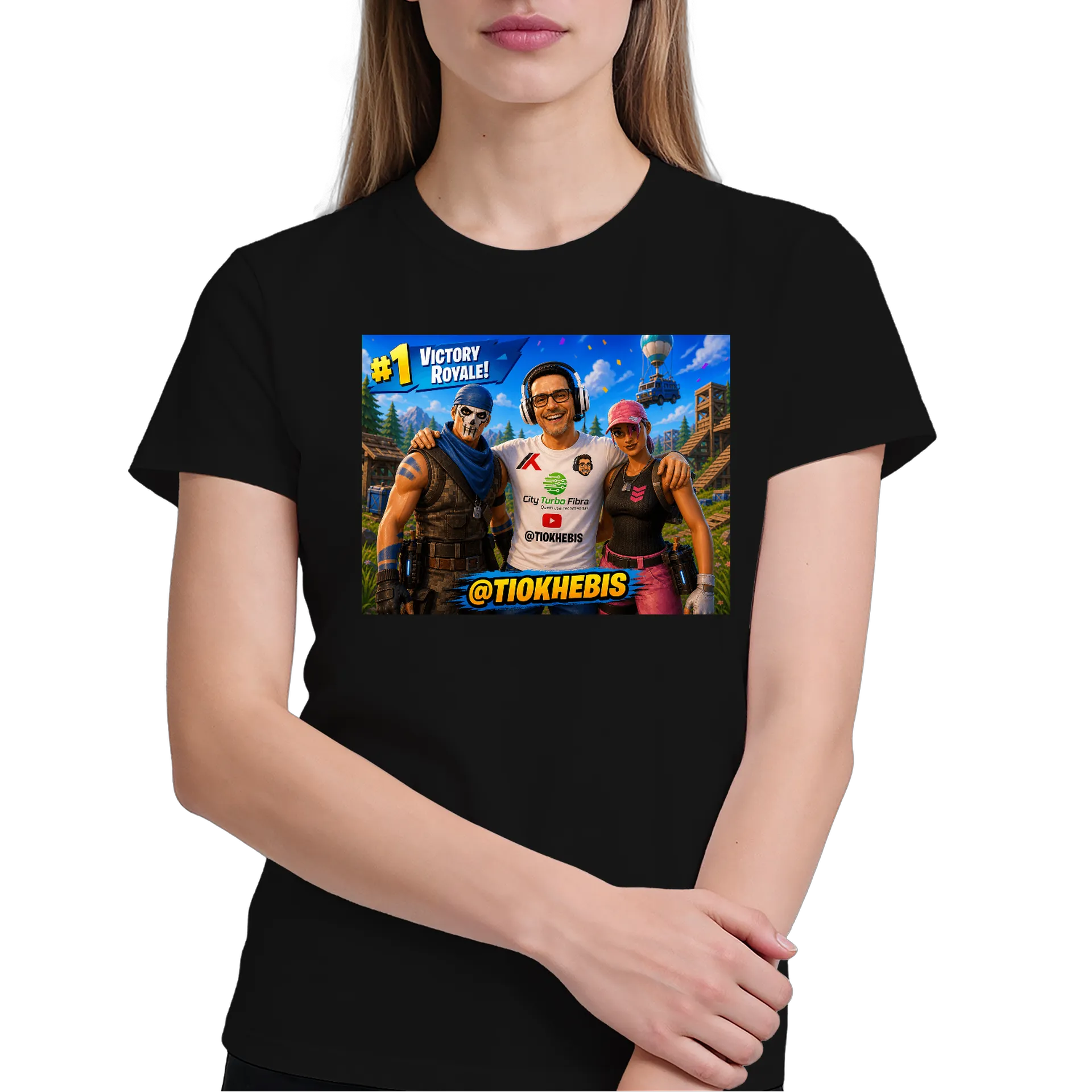 Camiseta Victory Royale 100% Algodão Unissex - Imagem 4