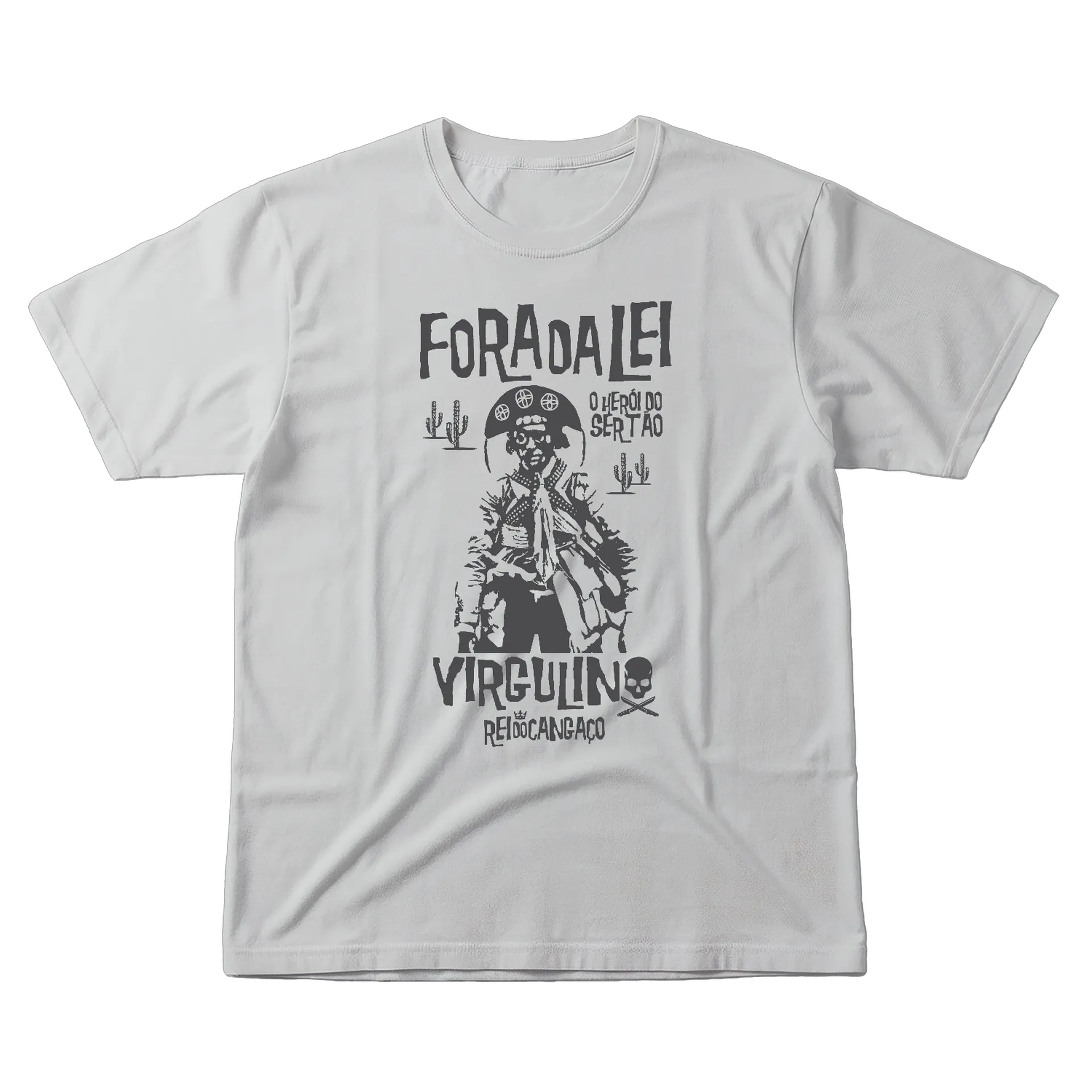 Camiseta Estampa Forada Lei Virgulino 100% Algodão - Imagem 1