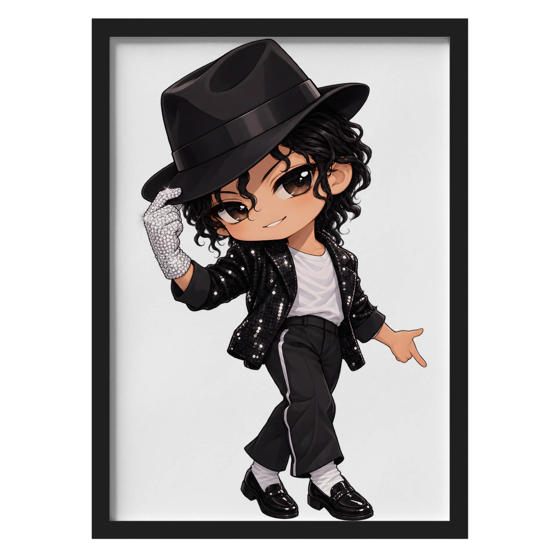 Quadro A3 Com Vidro - chibi Jackson - Imagem 1