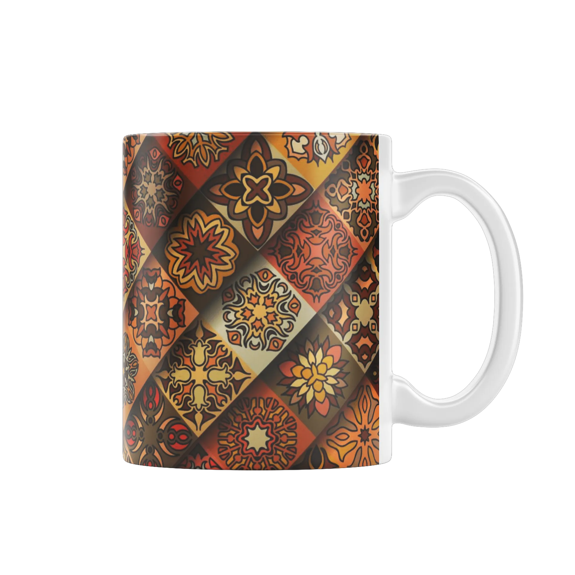 Caneca Porcelana Estampa Floral Colorida 325ml - Imagem 1